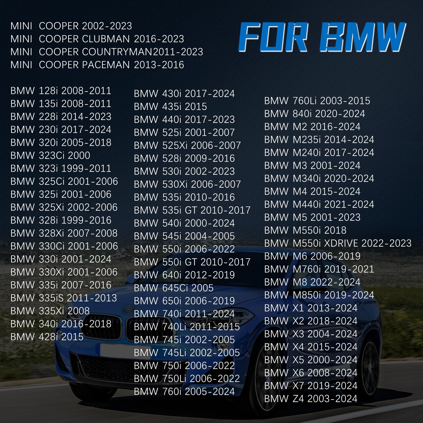 VINMS Gas Cap Fuel Cap for MINI COOPER & BMW X1 X2 X3 X4 X5 X6 X7 Z4 Series 128i-750i, 1999-202