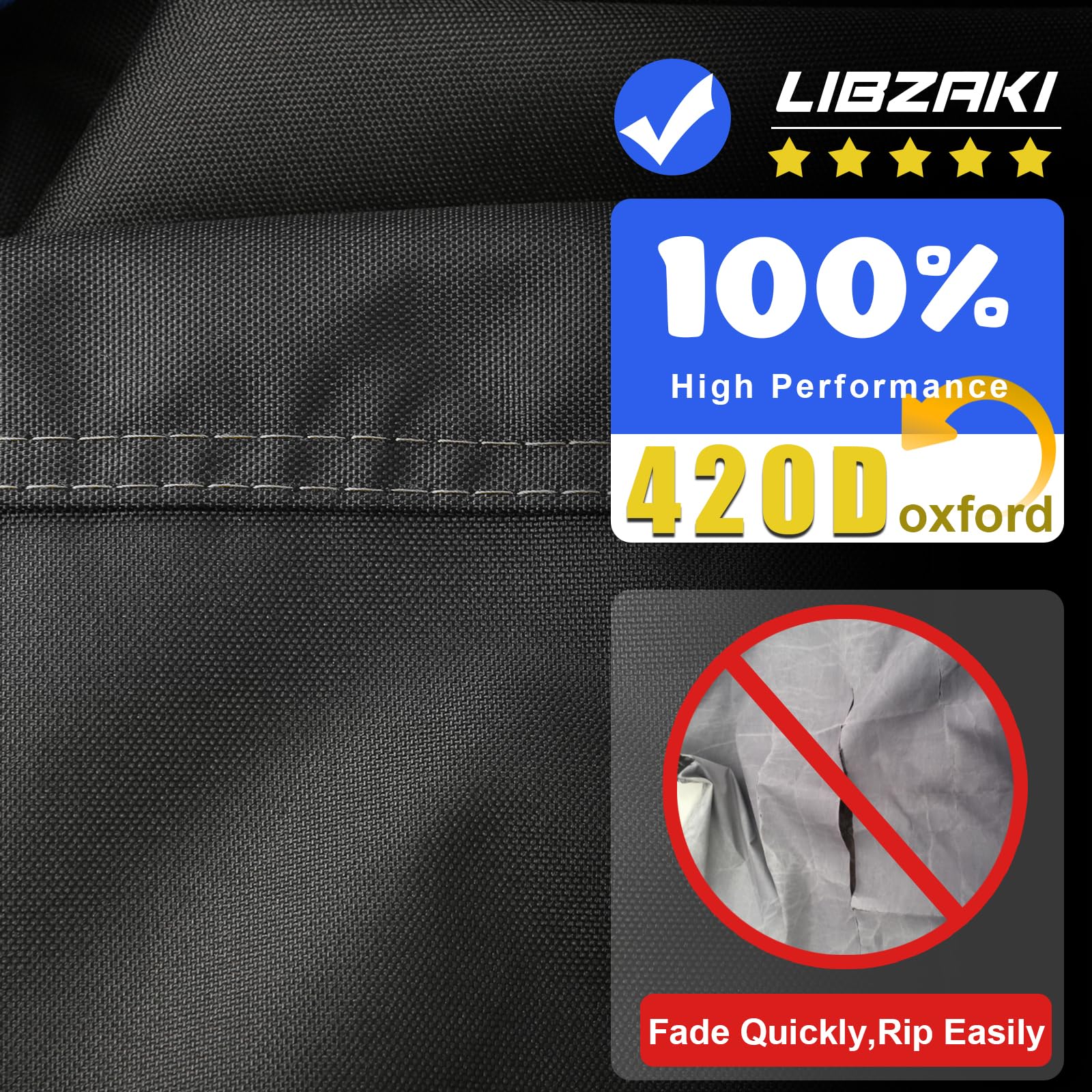 Li Libzaki Trike Cover, Heavy Duty 420D Waterproof For Harley Davidson Freewheeler, Tri Glide, Goldwing, Chieftain, Challenger -