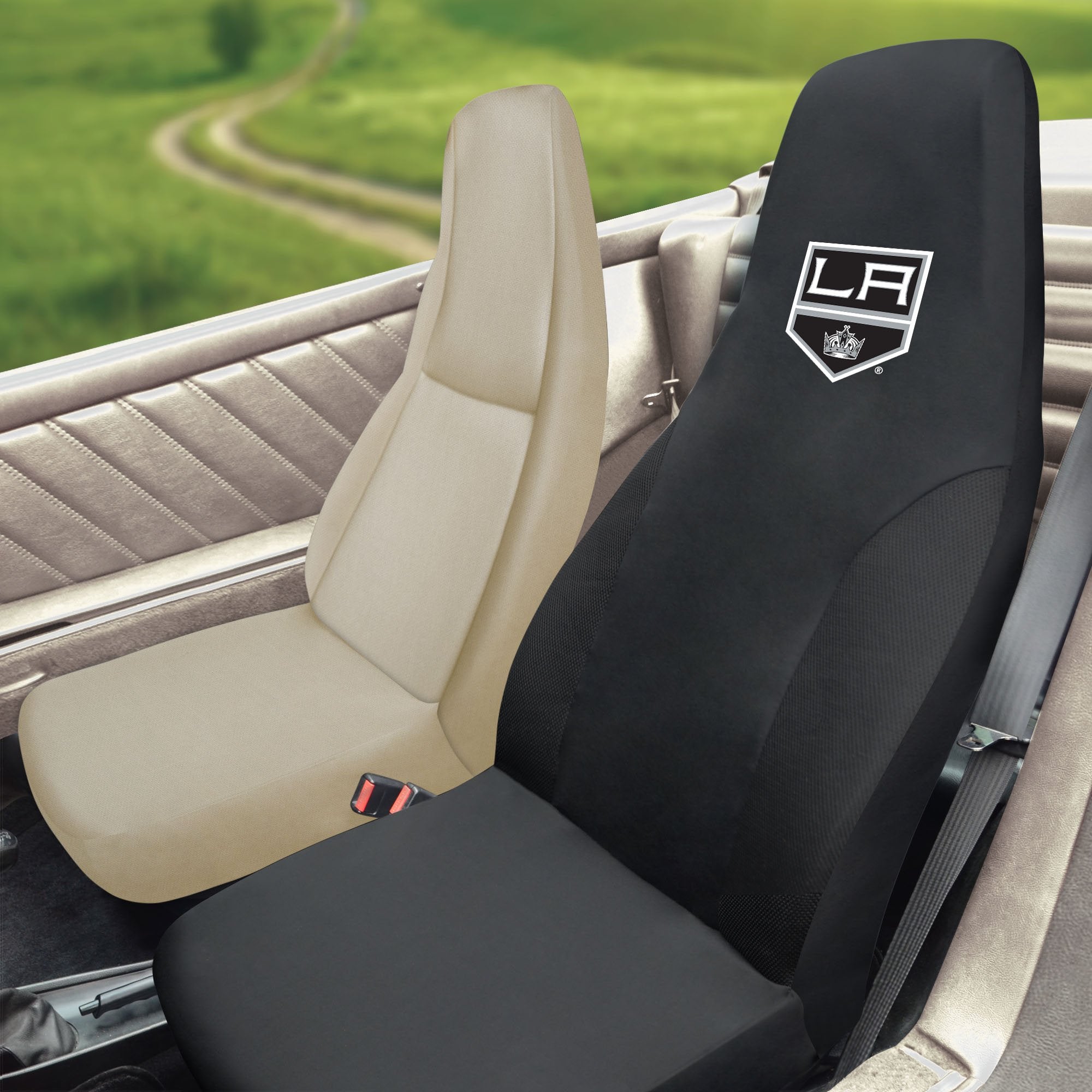 FANMATS 17163 Los Angeles Kings Embroidered Seat Cover Black