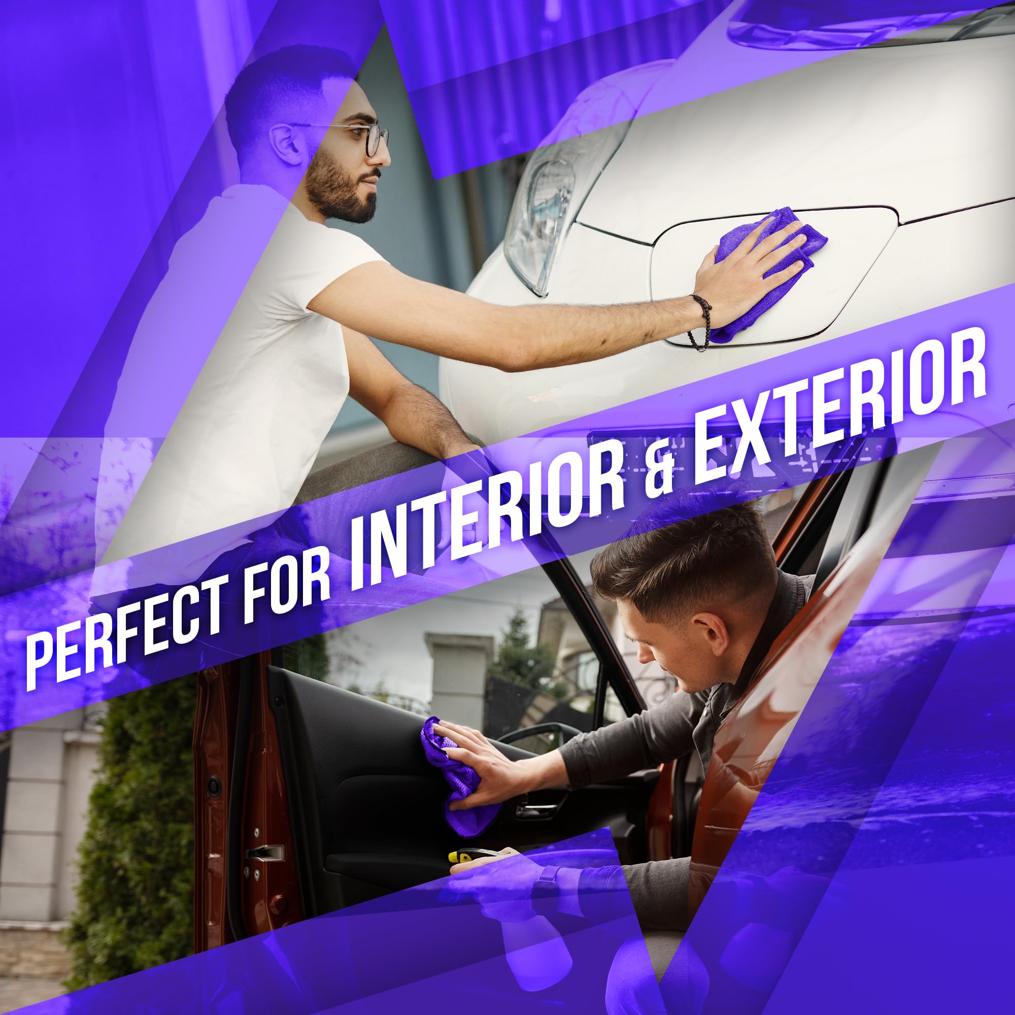 Paks Edgeless Microfiber Towels For Cars - 16X16 Absorbent Microfiber Car Towels For Kitchen & Detail Towels - 10-Pack Lintless Plush Microfiber Towels For Cars - Microfiber Towels For Cars Detailing