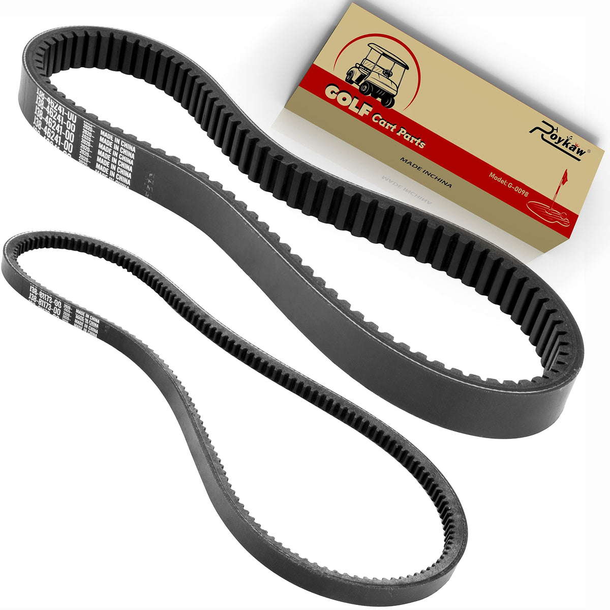 Roykaw Golf Cart Drive & Starter Generator Belt Compatible With Yamaha G2-G29 4-Cycle J55-G6241-00-00, Jn6-H1173-00 G16 To G22 &