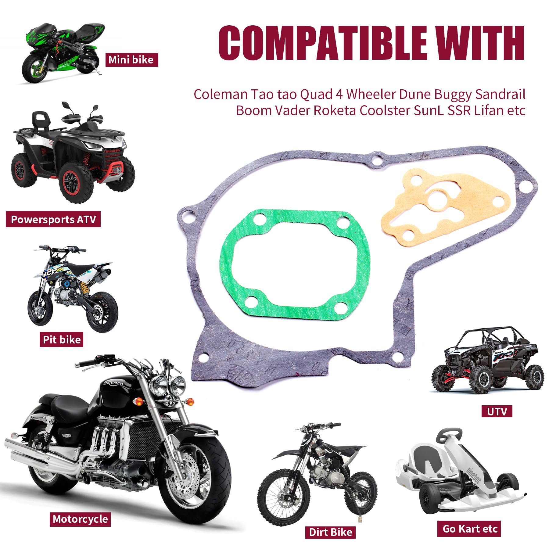 OTOHANS AUTOMOTIVE Gasket Set Compatible with Chinese Honda Engine 110cc 125cc Taotao ATV Dirt Bike Go Kart Quad 4 Wheeler Dune