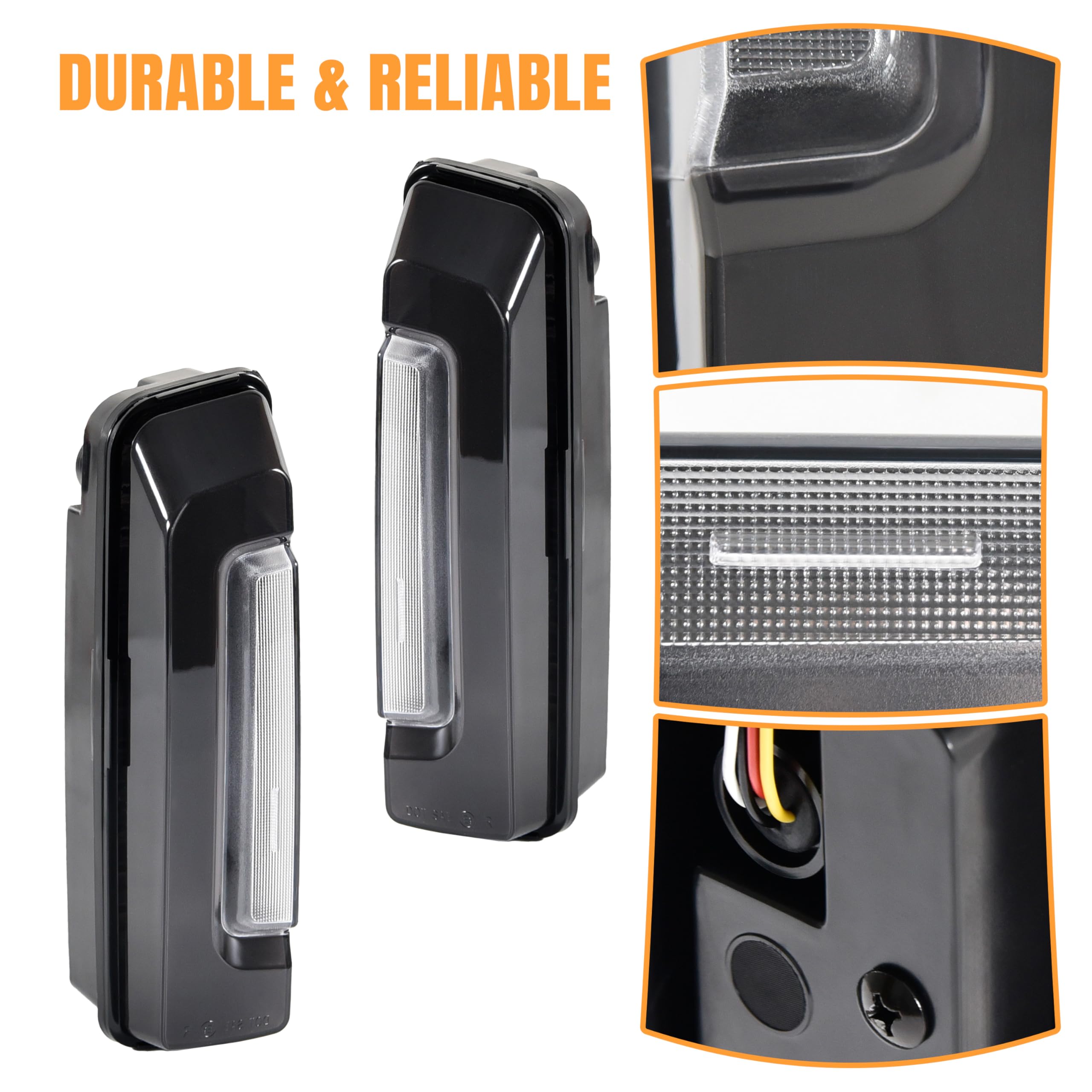 VEISUTOR Rear Fender Light Saddlebag Side Light for Road Glide Street Glide 2024, Smoked Auxiliary LED Run Brake Turn Lamps Ligh