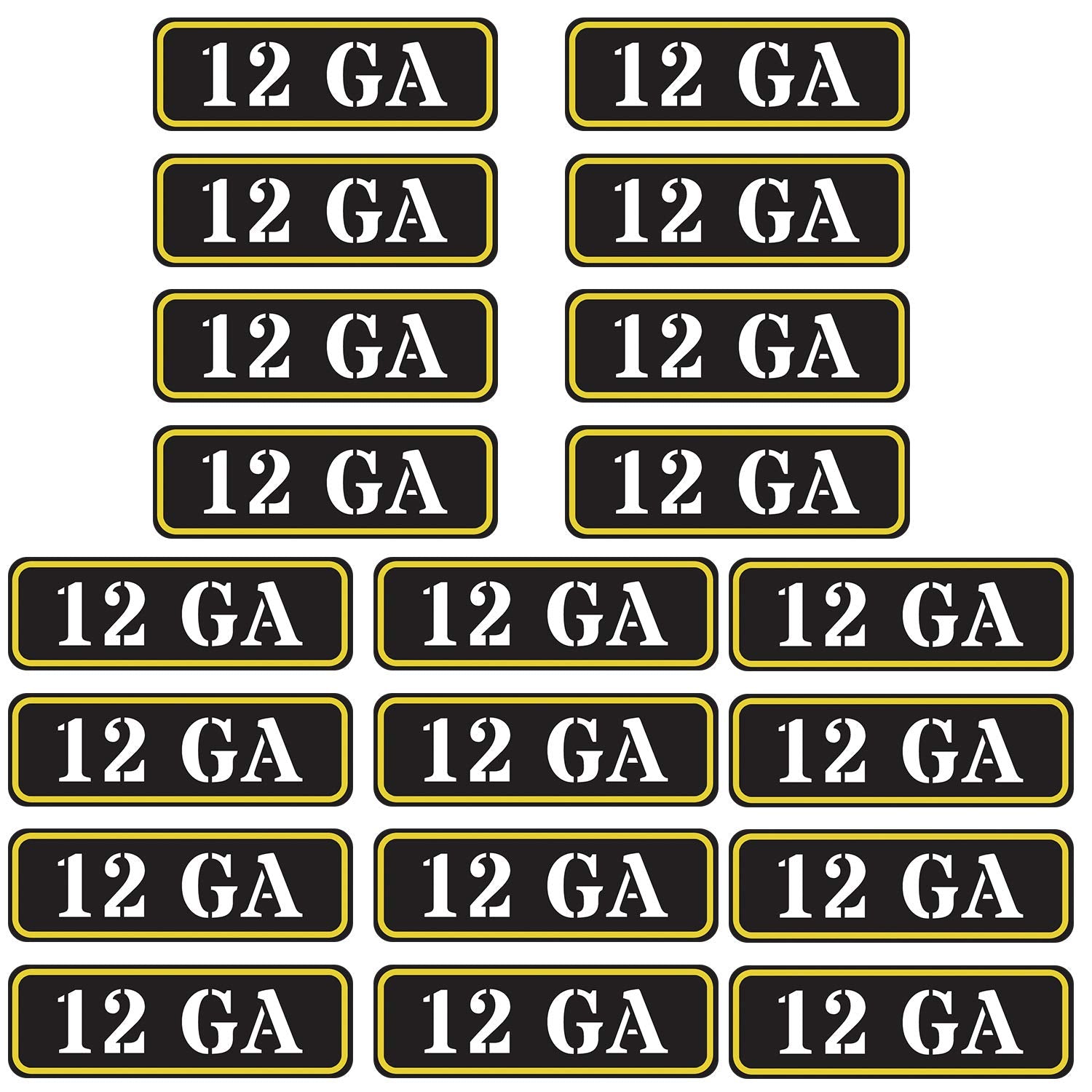 Aolamegs Ammo Can Vinyl Sticker Set Decal Label For Cans Cases Boxes .22 .223 .308 9Mm .380 .45 5.56 7.62 12Ga 300Blk (20 Pack/1