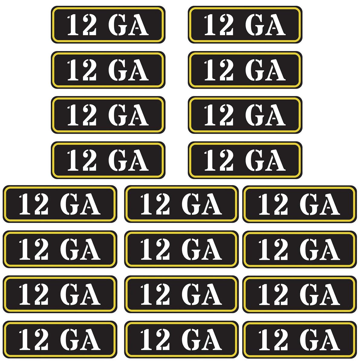 Aolamegs Ammo Can Vinyl Sticker Set Decal Label For Cans Cases Boxes .22 .223 .308 9Mm .380 .45 5.56 7.62 12Ga 300Blk (20 Pack/1