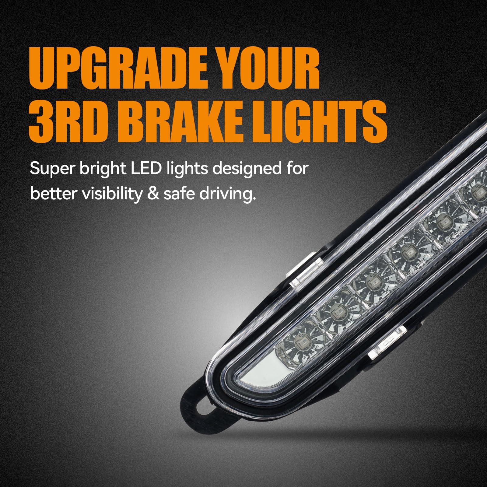 Cxdar Third 3Rd Brake Light Led For 2006-2010 Dodge Charger, High Mount Rear Brake Lights Assembly For 06-10 Charger, Waterproof