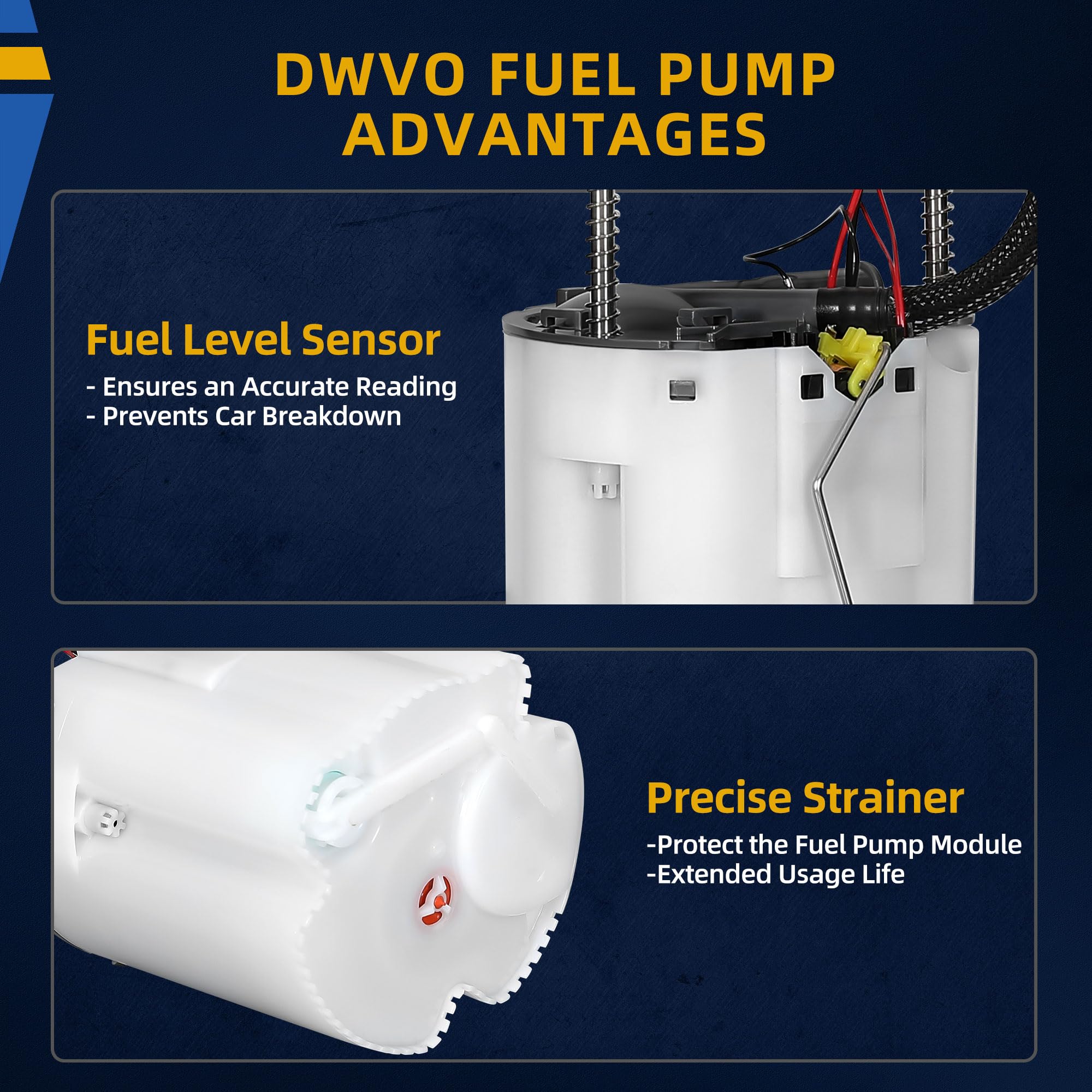 Dwvo Fuel Pump Module Assembly Compatible With 2010 2011 2012 2013 Gmc Sierra 1500 & Chevrolet Chevy Silverado 1500