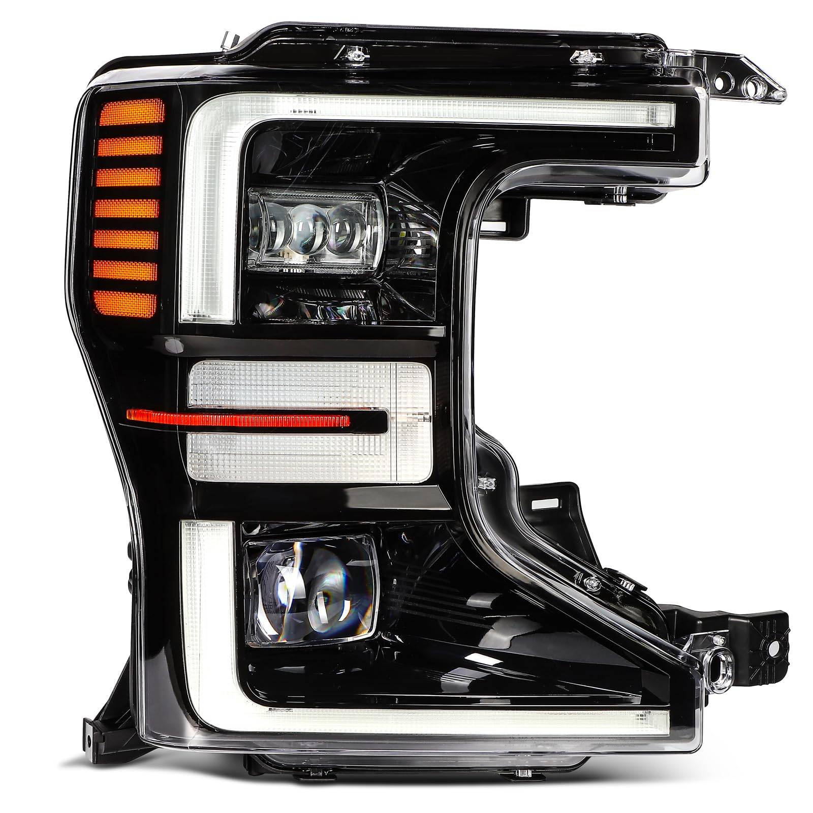 LBRST Headlight Fit 2020-2022 for F-250 Super Duty, 2020-2022 for F-350 Super Duty Black Housing Right Headlight Assembly FO2503