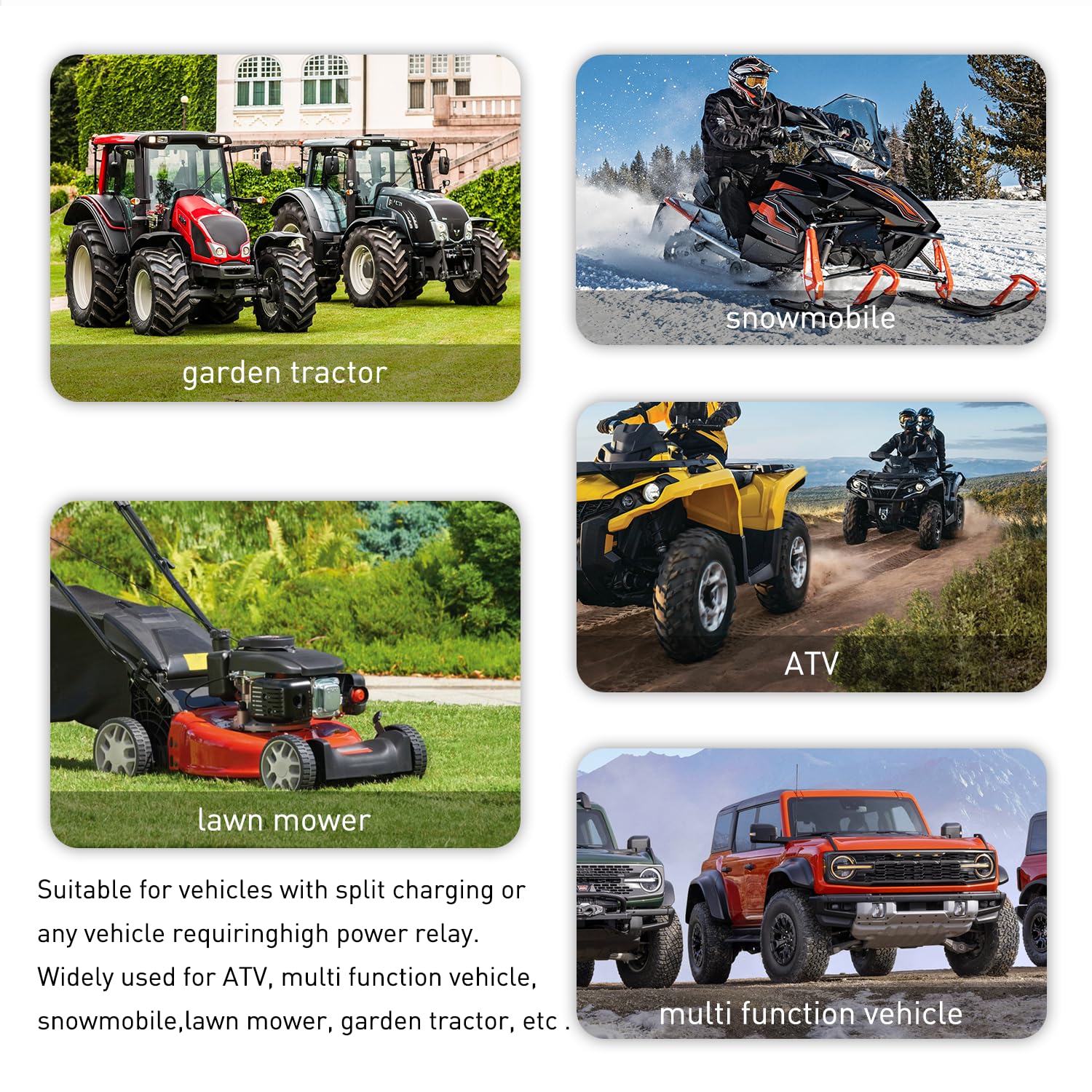 Nilight 120A Starter Relay 4 Pin Split Relays Switch 12V Continuous Heavy Duty Spst High Current 4 Terminal Car Starter On Off C