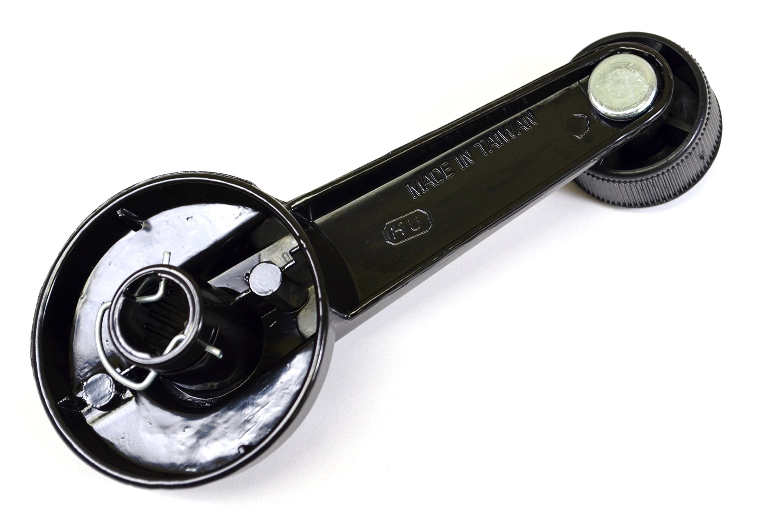 Pt Auto Warehouse Gm-1100Sa - Inside Door Window Crank Handle, Black Zinc Handle With Black Knob - Left Or Right