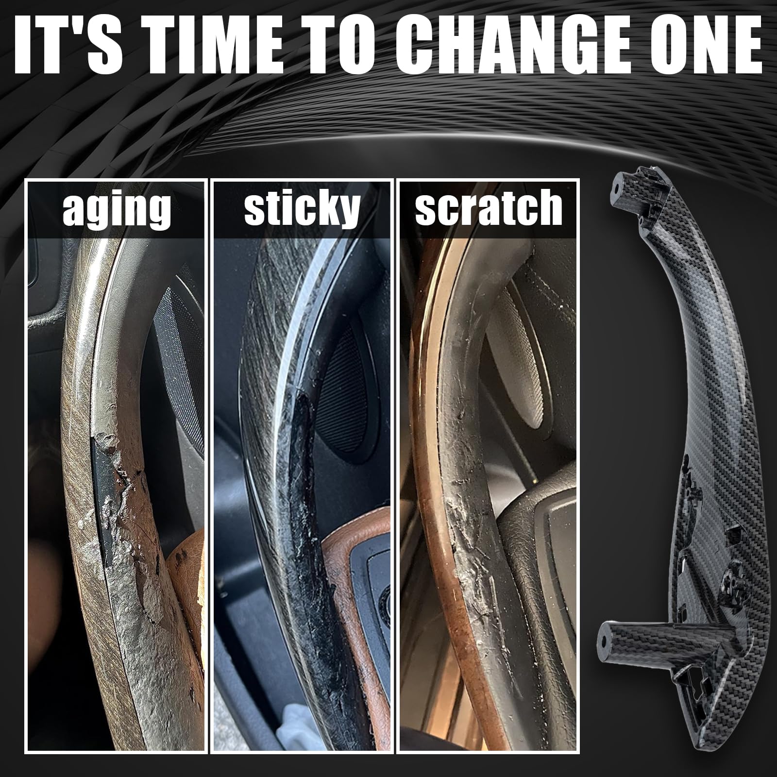 Weileite Front Right Passenger Side Interior Inner Inside Door Pull Handle Grab Fit Bmw 320,328,330,335,M3 F30/F31/F34/F80 2012-