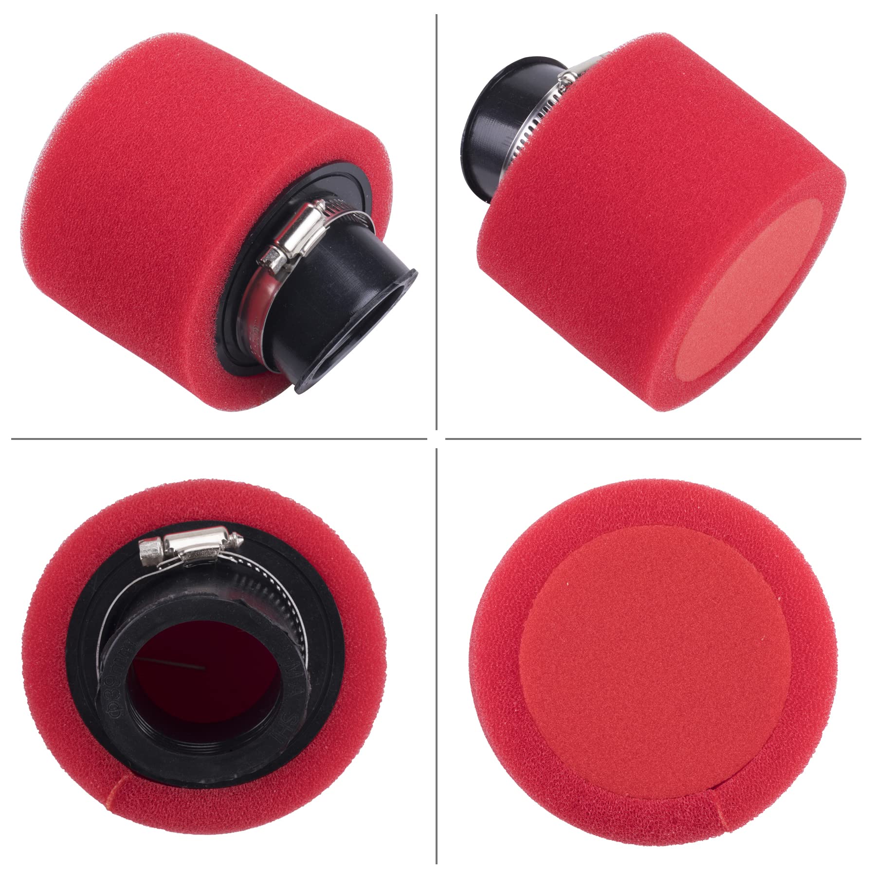 MWMNUN 38mm angled foam air filter pod Apply to 50cc 70cc 90cc 110cc 125cc 150cc GY6 Motorcycle Atv Scooter Quad Go Kart Moped P