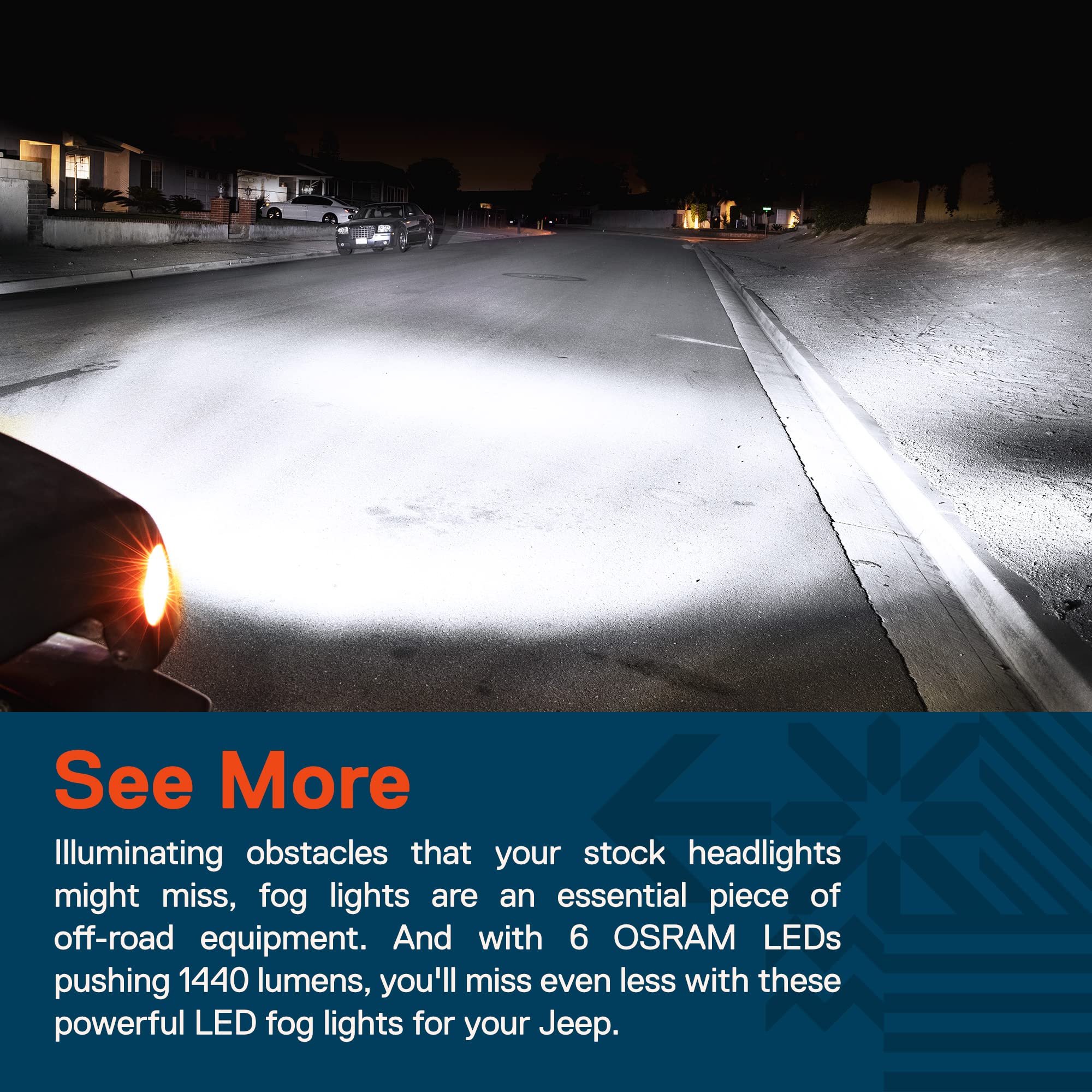 True Mods 7-Inch H6024 Led Headlights + 4-Inch Fog Lights For Jeep Wrangler Jk Unlimited Jku Accessories 2007-2018 [High/Low Sea