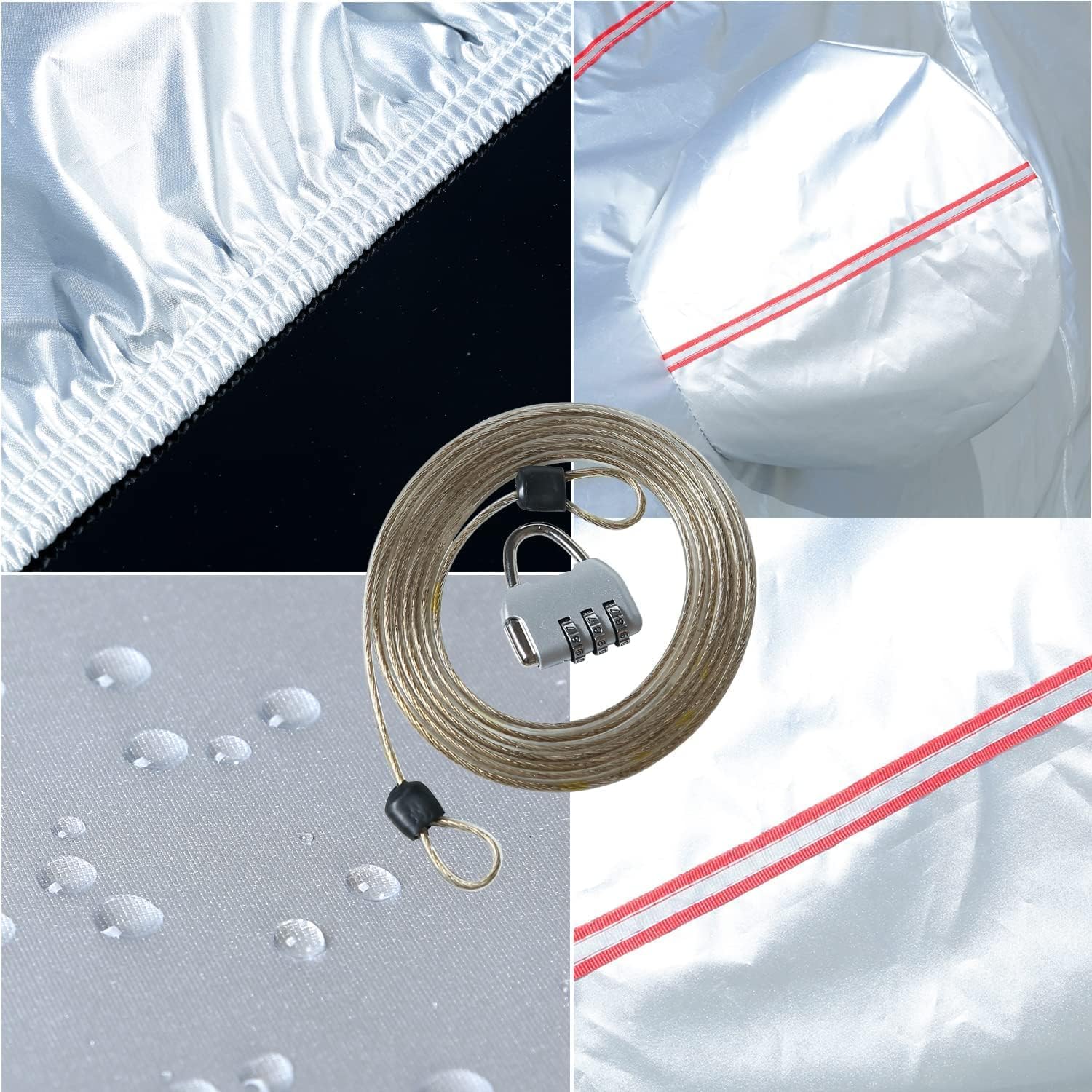 Tecoom Car Covers For Automobiles Door Zipper/Lock Universal Fit Sedan Toyota Camry, Honda Accord, Chevy Malibu, Kia Optima, Hyu