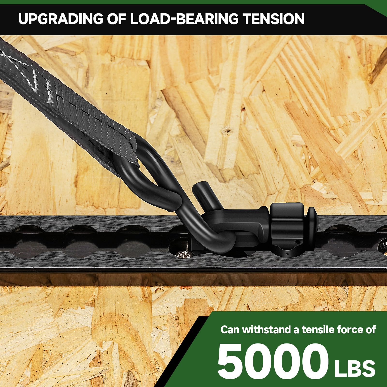 L-Track Double Stud Tie Down Fitting | Used With L Track Rail For Truck Bed,Trailer Cargo Control,Pickup,Rv,Atv,Bearing 5000Lbs Heavy Duty Steel (Pack Of 6 Black)