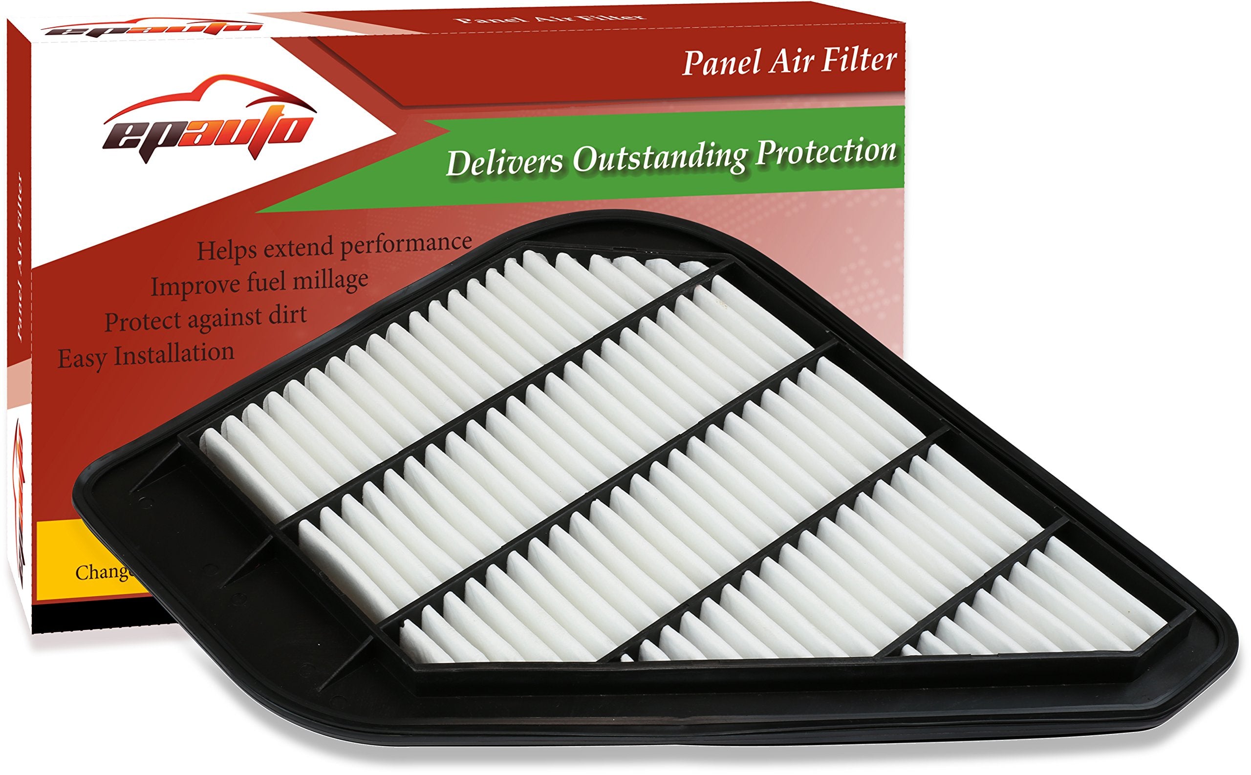 Epauto Gp110 (Ca10110) Replacement For Chevrolet/Gmc/Saturn/Buick Rigid Panel Engine Air Filter For Enclave (2008-2017), Travers
