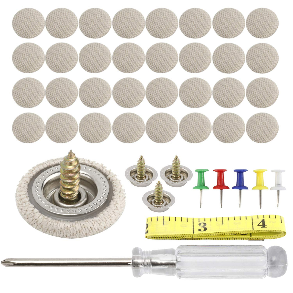 Highfree 60 Pcs Car Roof Repair Rivets Headliner Repair Button Auto Roof Snap Rivets Retainer For Interior Ceiling Cloth Fixing Repair Buckle With Installation Tool (Grey Grid)