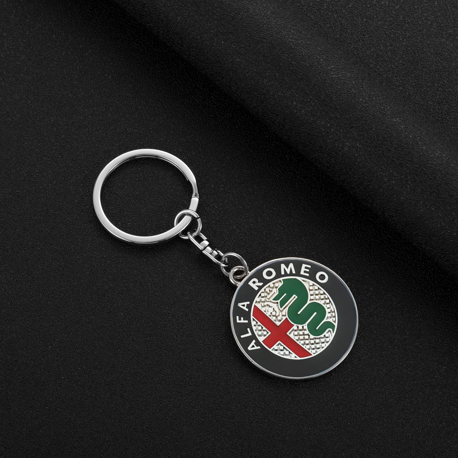 ARKOSKNIGHT Creative Car Logo Keychain for Car 3D Chrome Metal Alloy Key Chain Gifts for Women and Men Keyring Universal Size(Al