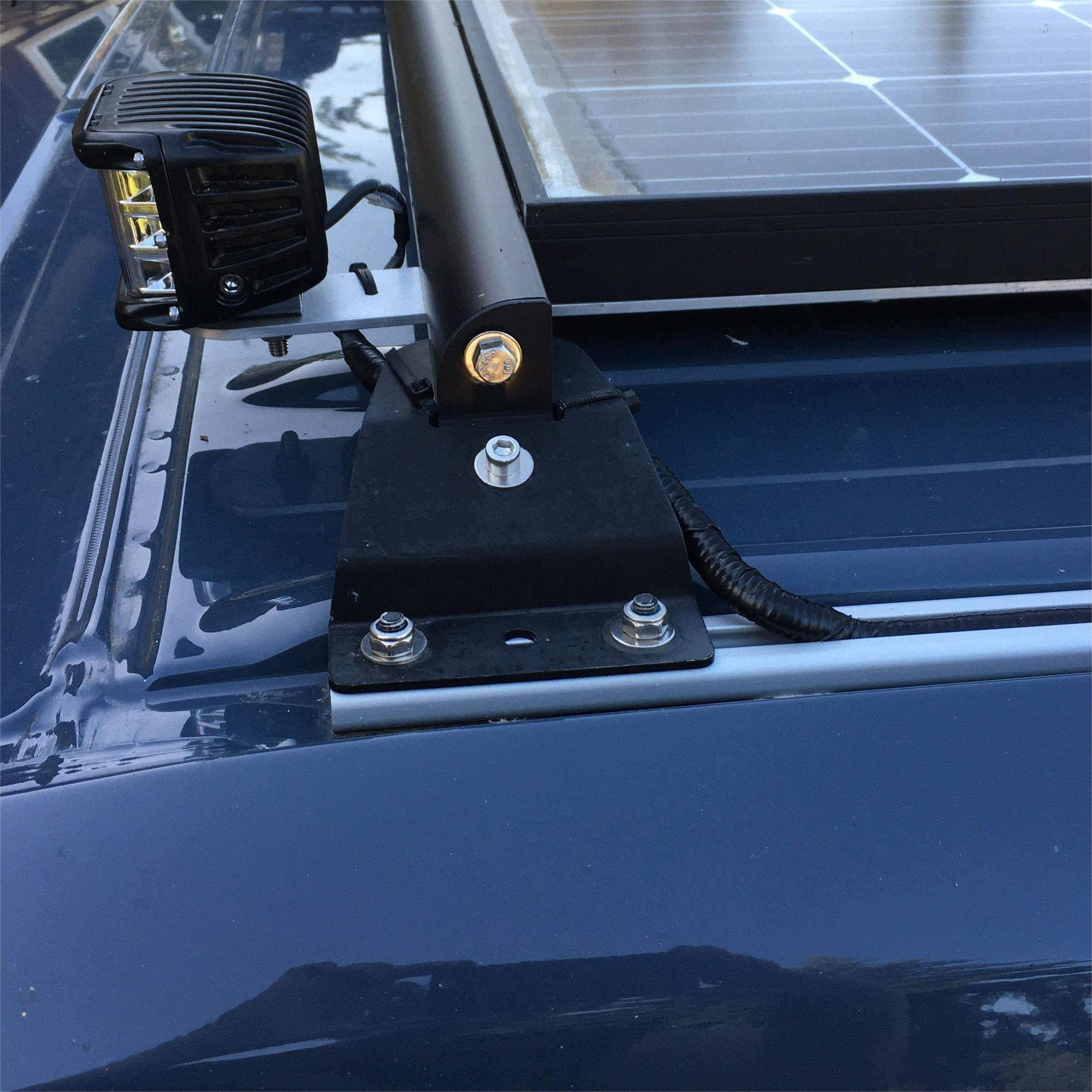 Ecotric Tower Brackets Compatible With 15 17 Series Rounded Profiles Crossbars For Sprinter Pair