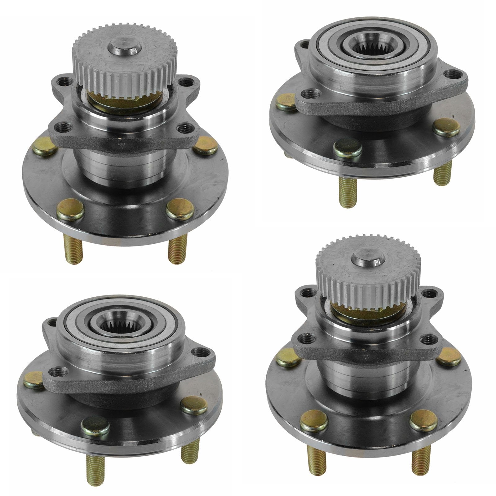 Trq Wheel Hub Bearings Assembly Set Compatible With 1995-2005 Chrysler Sebring 1995-2000 Dodge Avenger 2001-2005 Stratus 1995-19