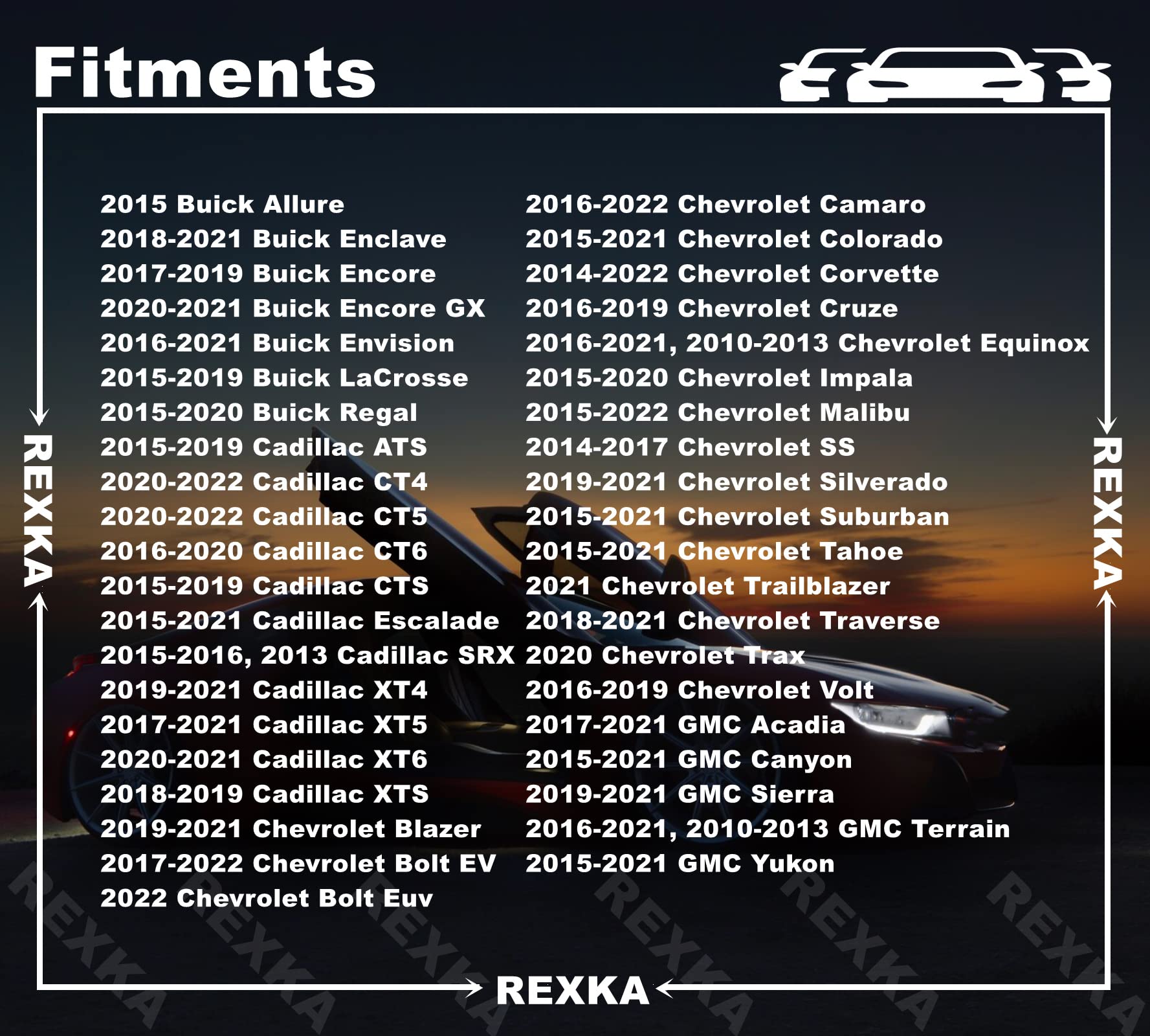 Rexka 20Pcs Fender Liner Splash Shield Bolt Screw 11548270 Compatible With Gm Chevrolet Camaro Colorado Cruze Equinox Impala Malibu Traverse Cadillac Ats Ct6 Cts Xt5 Xts