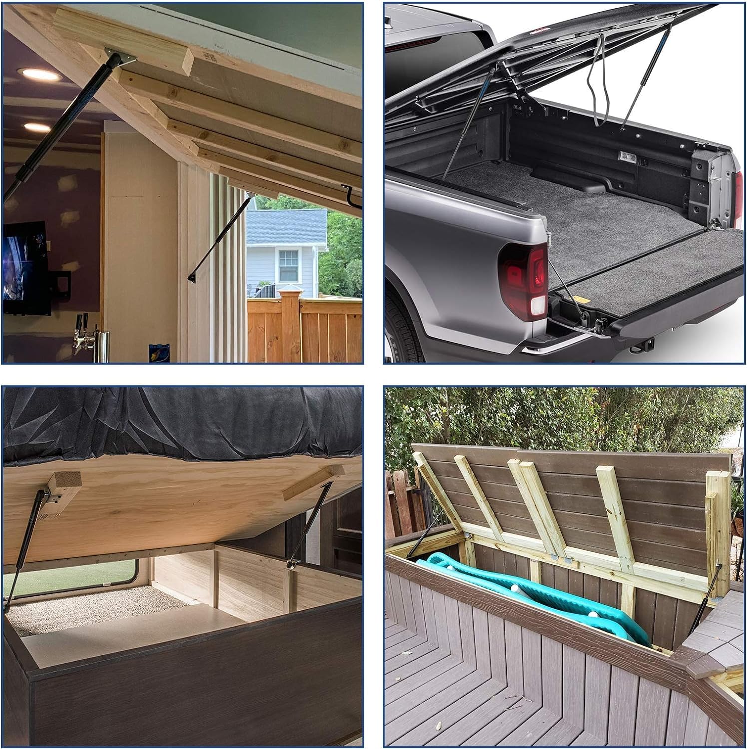 Arana 17 Inch 150 Lb Gas Struts Props Lift Supports, C16-15386 17 '' 668N Gas Spring Shocks C16-15044 For Heavy-Duty Lid A.R.E C