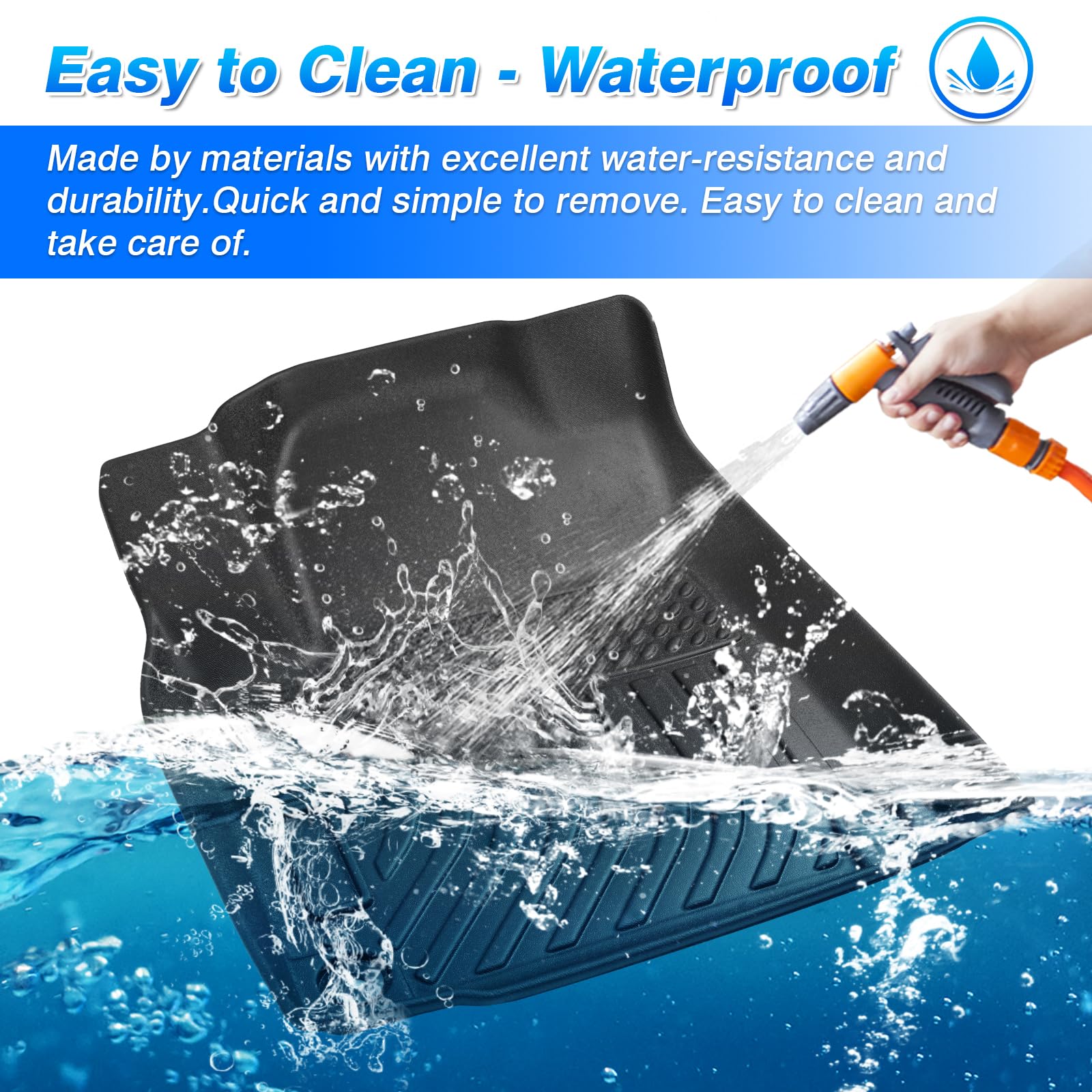 Cartist Floor Mats Compatible with Jeep Cherokee 2016-2023 (Not for Grand Cherokee) Accessories All Weather Floor Mat Heavy Duty