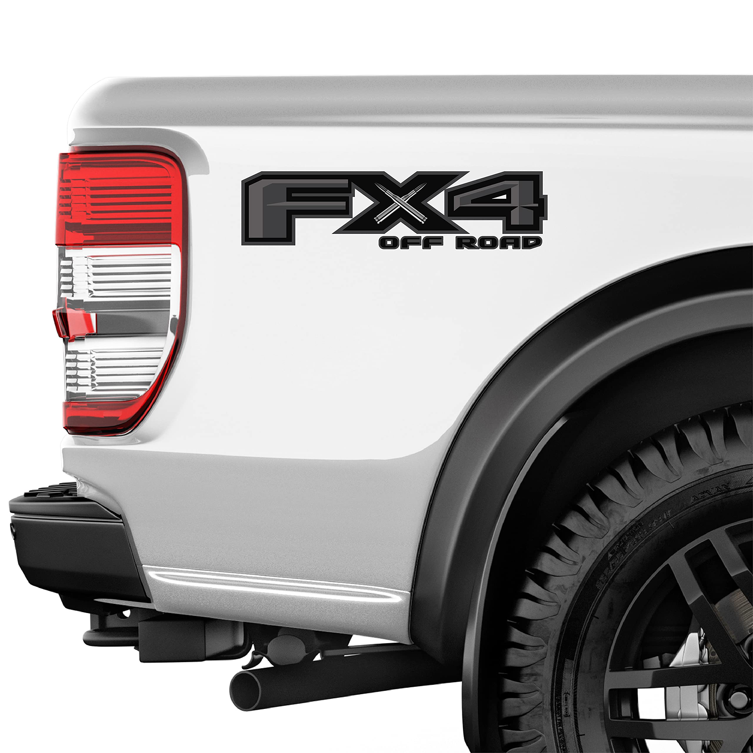 FX4 Off Road Decal USA Black Flag Replacement Sticker F 150 Bedside Emblem for 4x4 Truck Super Duty (FX4 Off Road Decal Black Re
