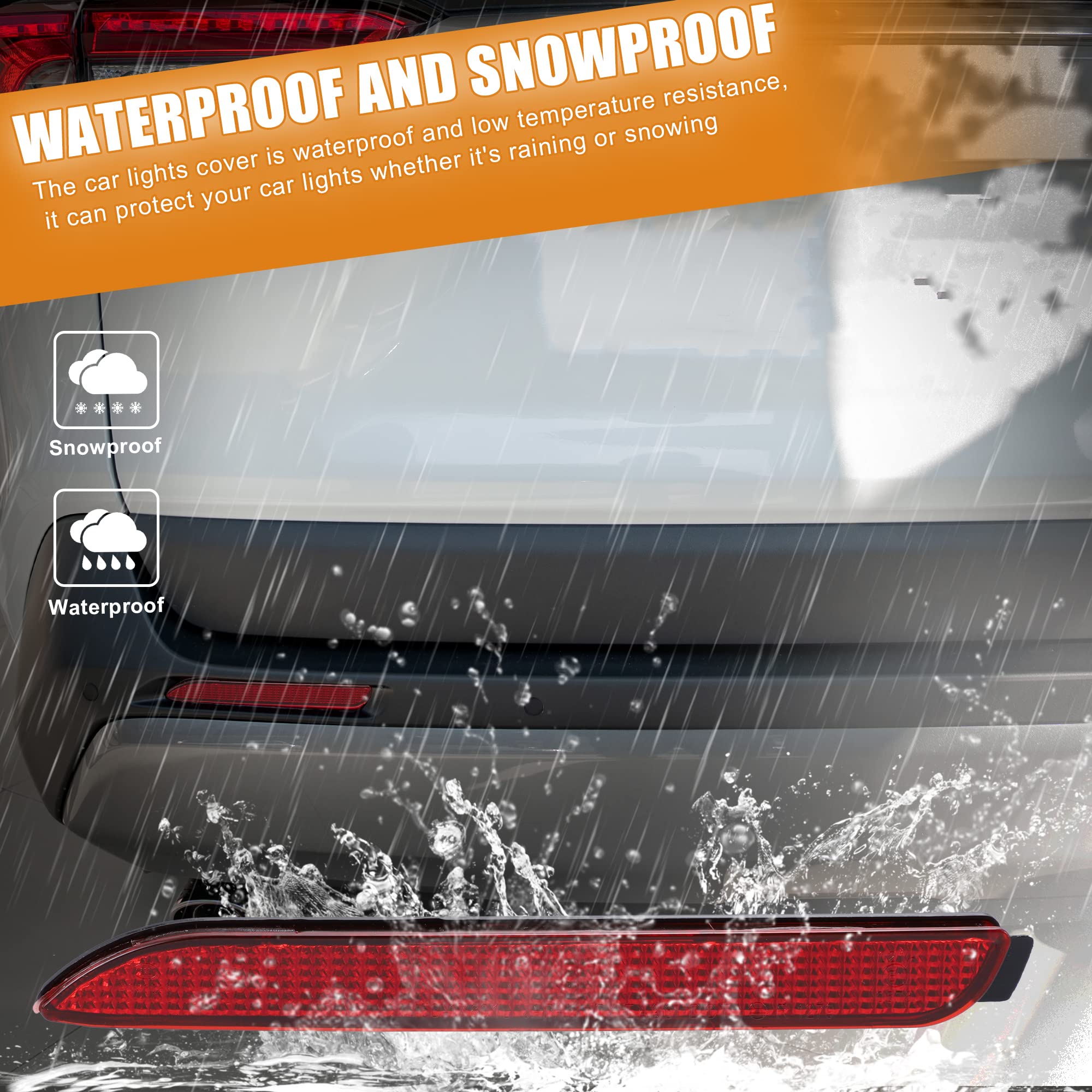 X AUTOHAUX 1 Pair Rear Left Right Bumper Reflector Light Cover for Toyota RAV4 2019-2021 for Lexus RC300 2016-2021 81920-08010 8