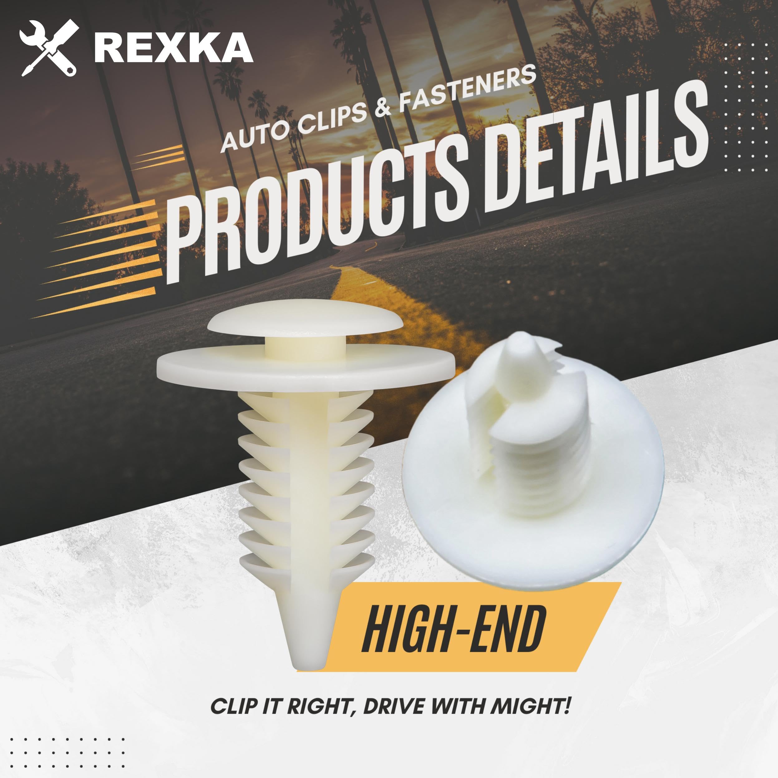 Rexka 30Pcs Door Trim Panel Retainer Clips 6503709 For Dodge Ram 1500 2500 3500 Pickup Chrysler