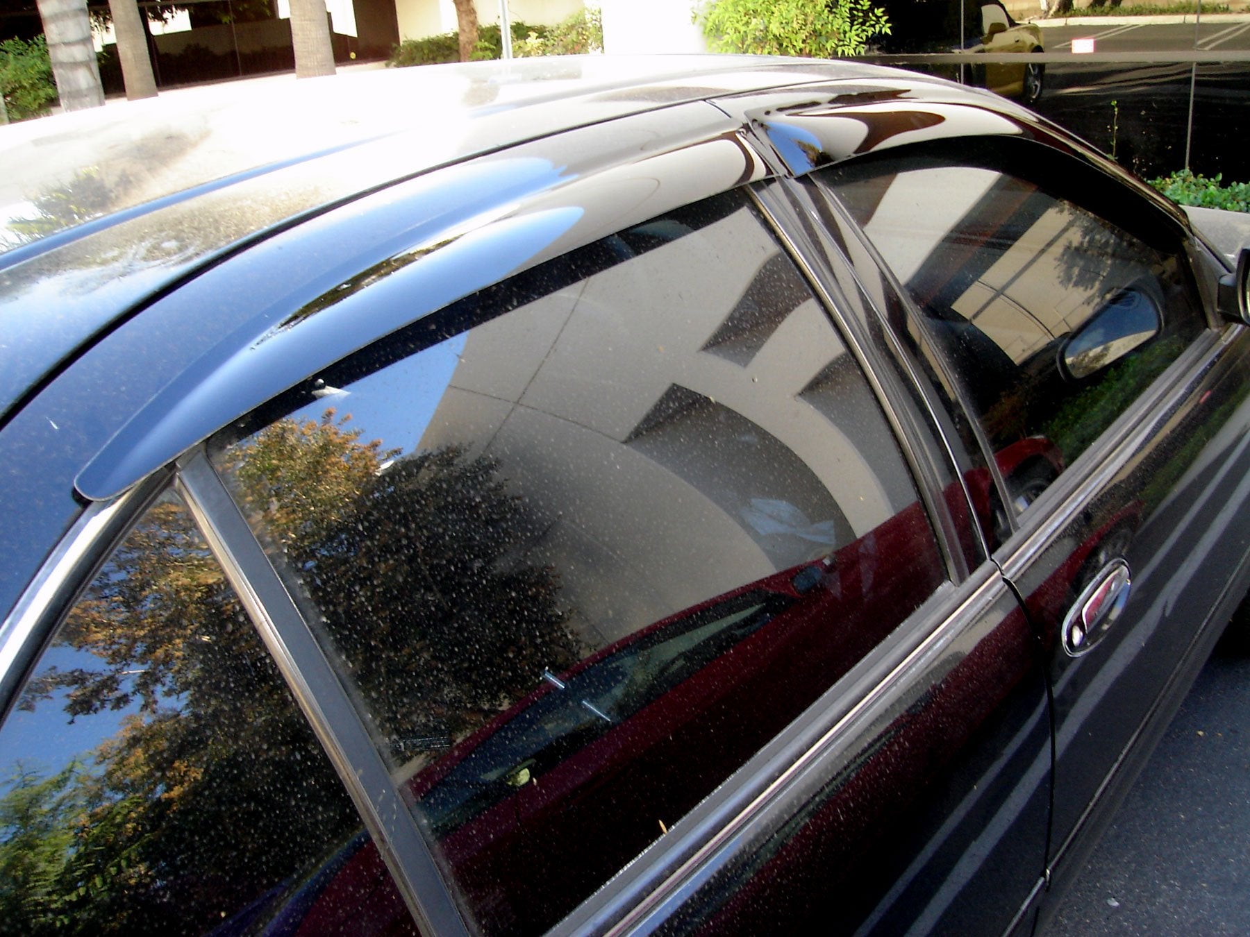 Tuningpros Outside Mount Window Vent Visors Rain Guards Compatible With Nissan Maxima 2000-2003 | Side Window Wind Deflectors Ra