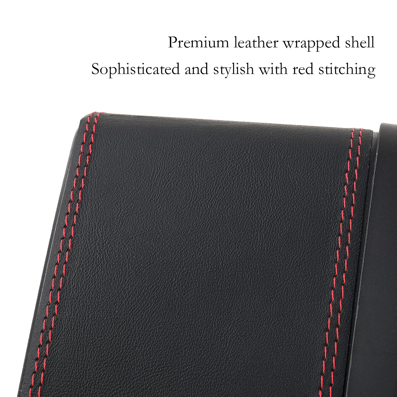 Car Trash Can with Lid,Leather Car Trash Bin with 30 Car Trash Bag,Hanging Leakproof Car Garbage Can,Multi-Purpose Car Organizat