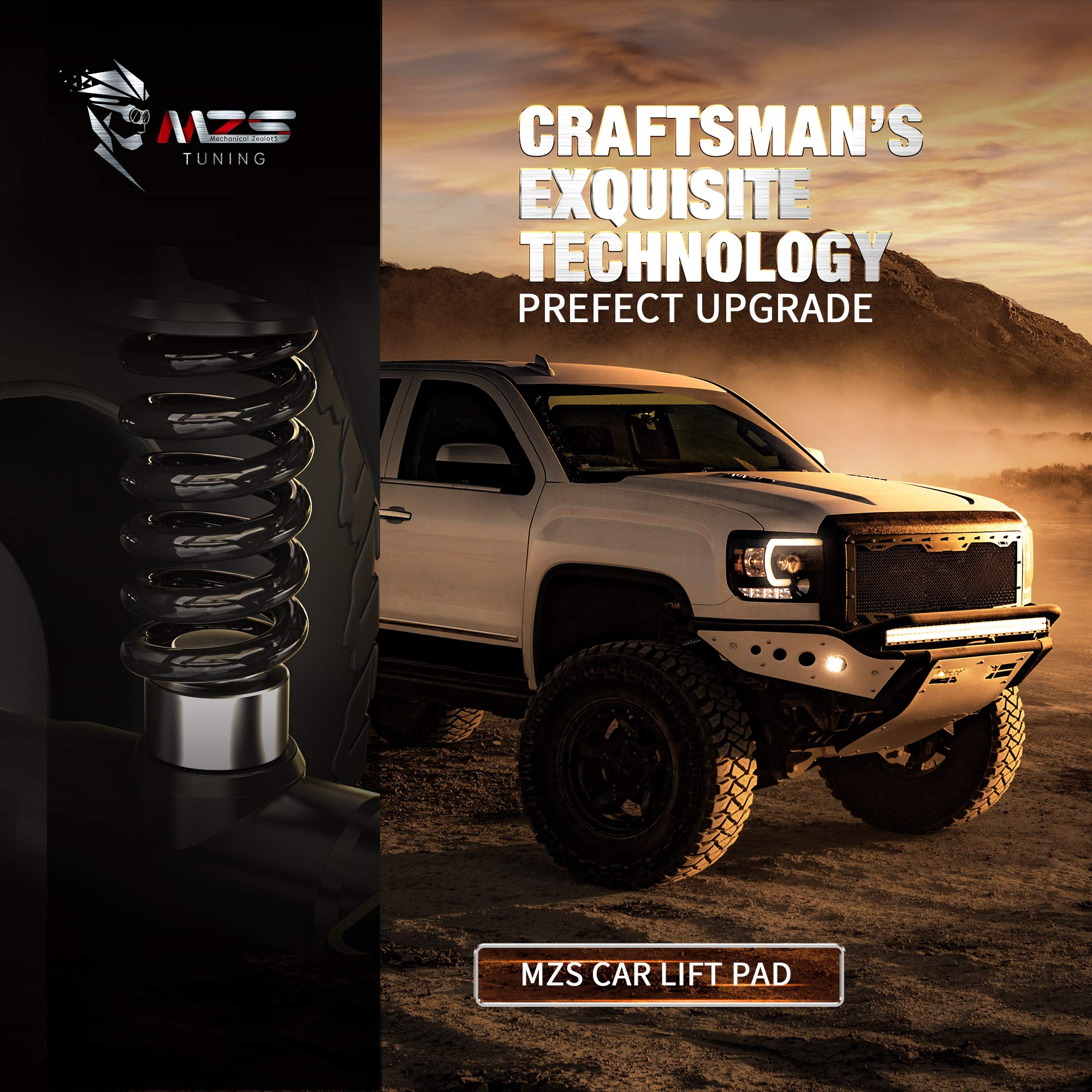 MZS Leveling Kit 2' Rear Lift Coil Spring Spacers Compatible with 2009-2025 Ram 1500/2000-2020 Tahoe/2000-2020 Suburban Yukon 1500/2002-2013 Avalanche 1500 2WD 4WD