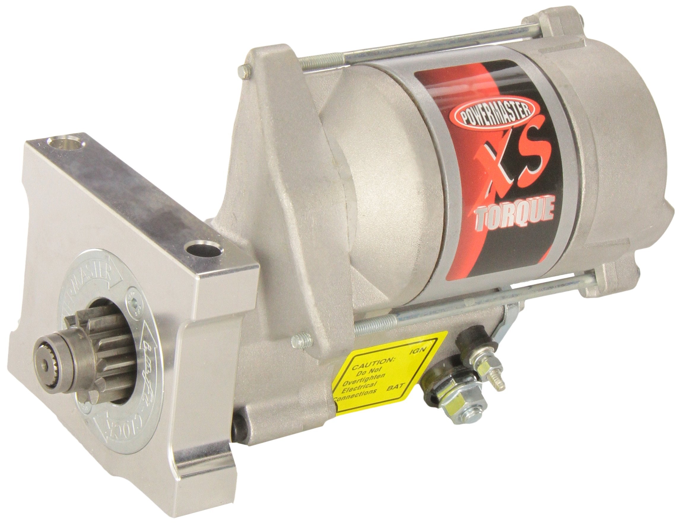 Powermaster Starter, Xs Torque, 4.4:1 Gear Reduction, Natural, 168 Tooth Flywheel, Straight Bolt, Gm V8, Each