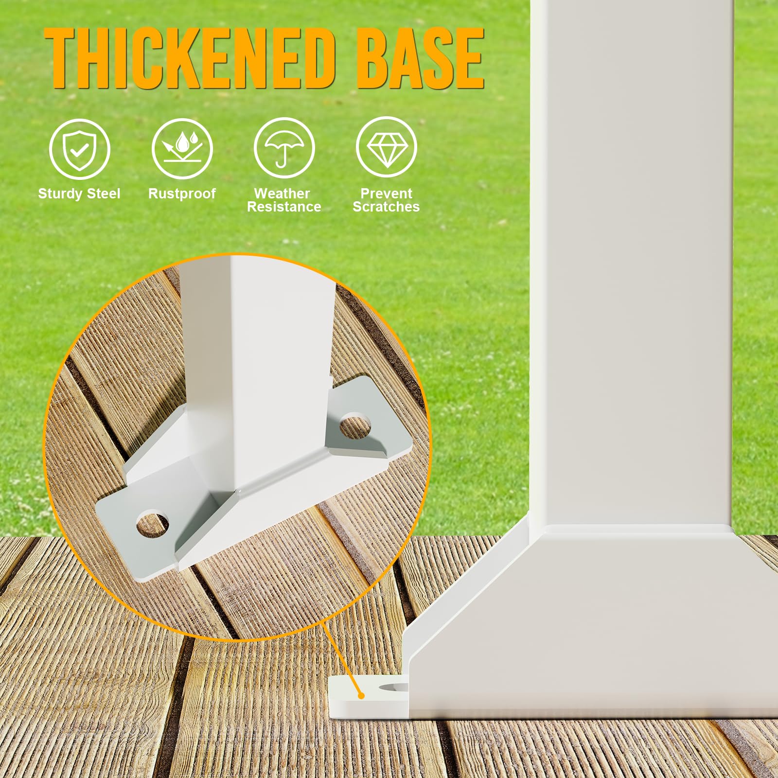 Fumingpal Trailer Tool Rack Shovel Holder - Rake Holder for Trailer Landscape Hand Tool Rack Trailer Rake Rack with 6 Tool Holes