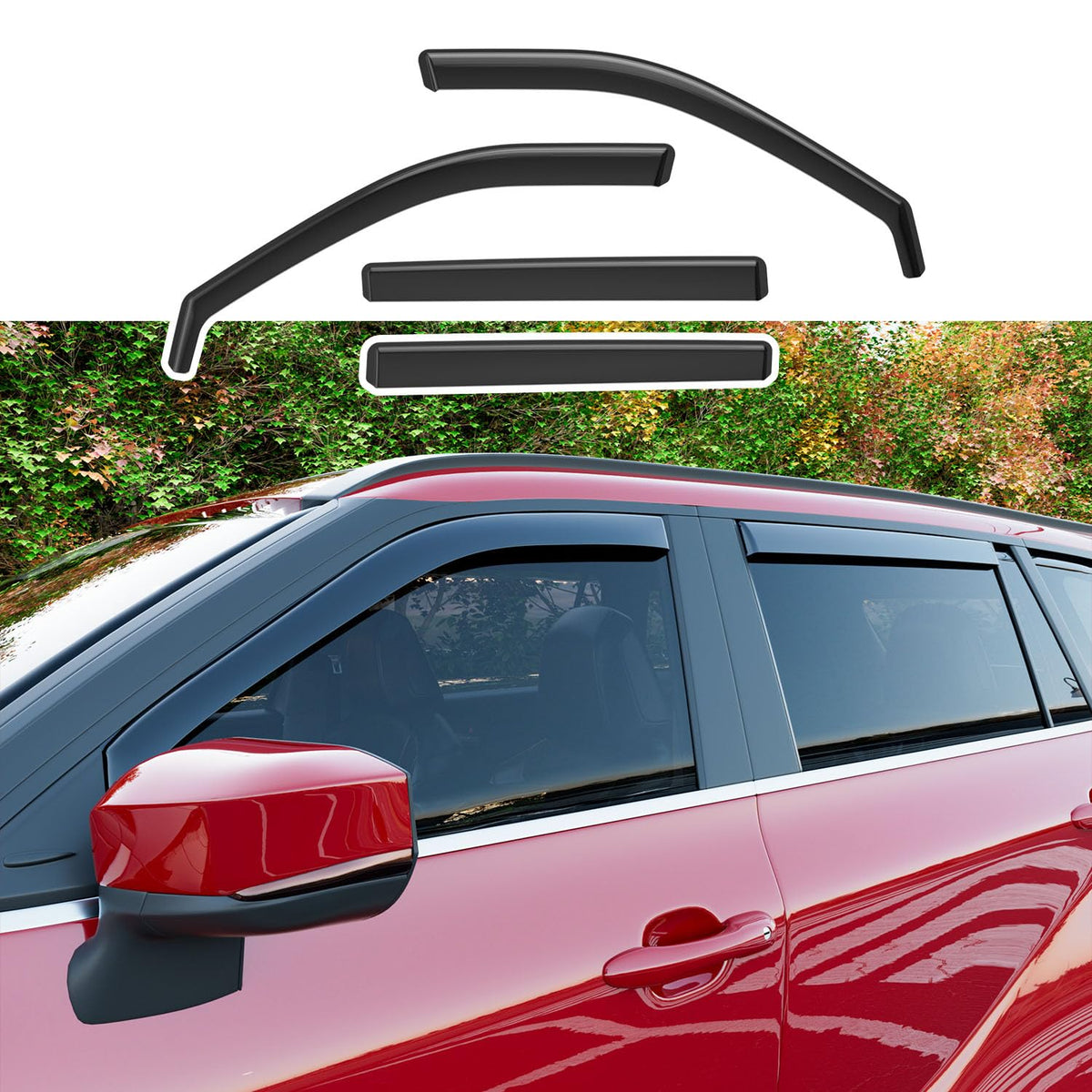 Xipoo Side Window Visor Deflector Compatible with 20-25 Toyota Highlander Rain Deflector 4Pcs Window Visors Replacement for 2020
