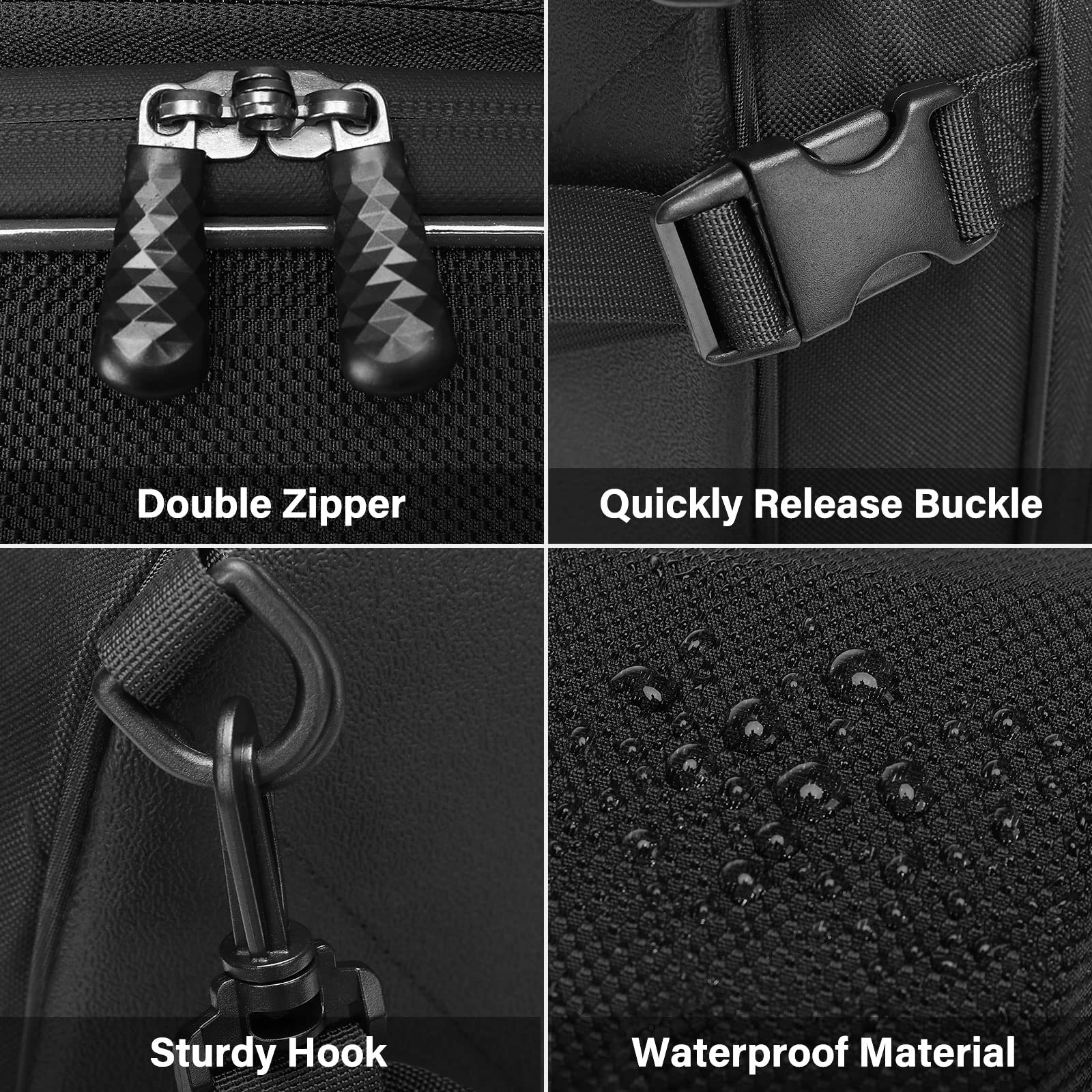 Mosiso Motorcycle Tail Bag, Motorcycle Backpack Helmet Bag With Expandable Capacity 20L-28L, Waterproof Motorbike Rear Seat Stor