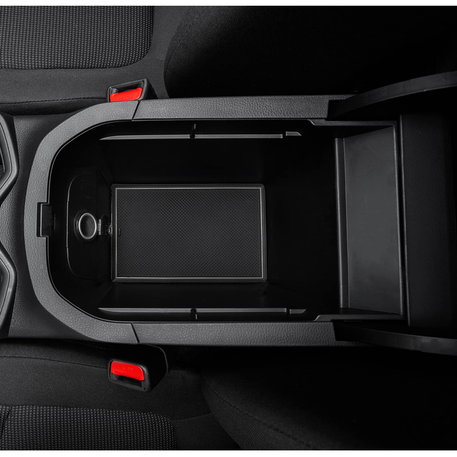 Jdmcar Liner Accessories Compatible With Toyota Rav4 2023 2022 2021 2020 2019, Custom Fit Cup Holder, Center Console, And Door Pockets Rubber Inserts Kit (Gray Trim) - 15 Pc Set