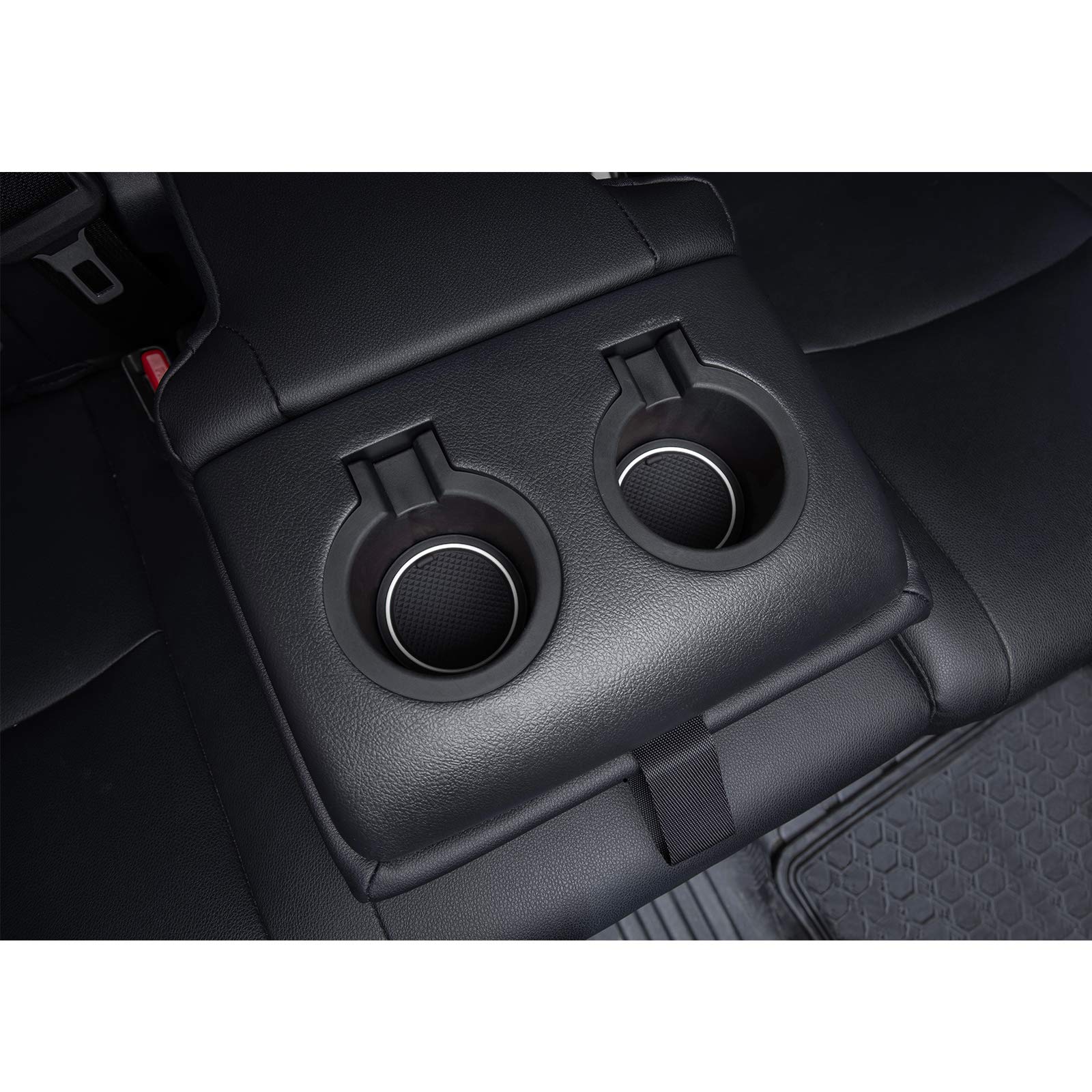 Premium Cup Holder, Console, And Door Pocket Inserts Kit Compatible With Toyota 4Runner Accessories 2010-2024 (2 Row, White Trim