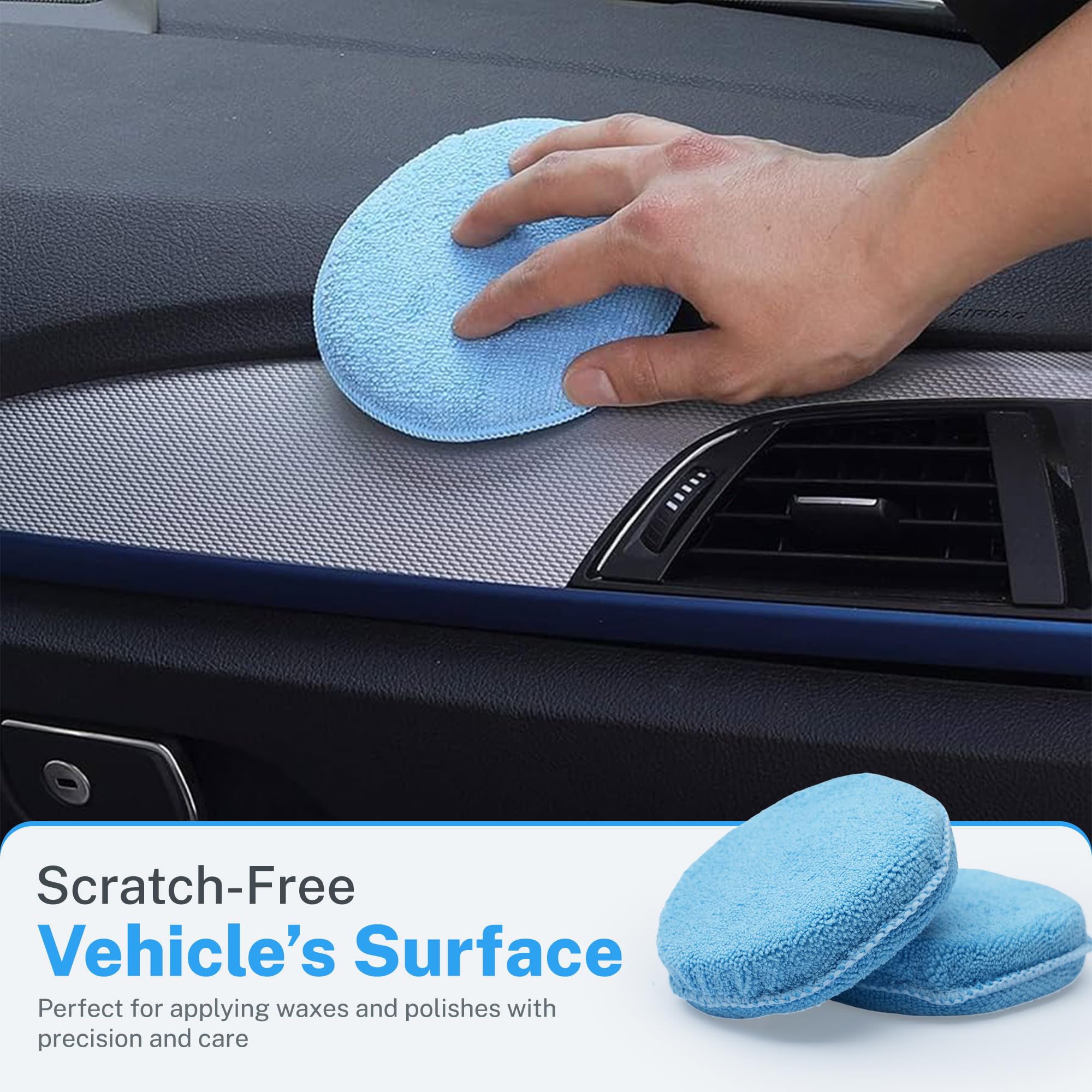 Sm Arnold Microfiber 4.5'' Round Applicator 2-Pack [25-522]