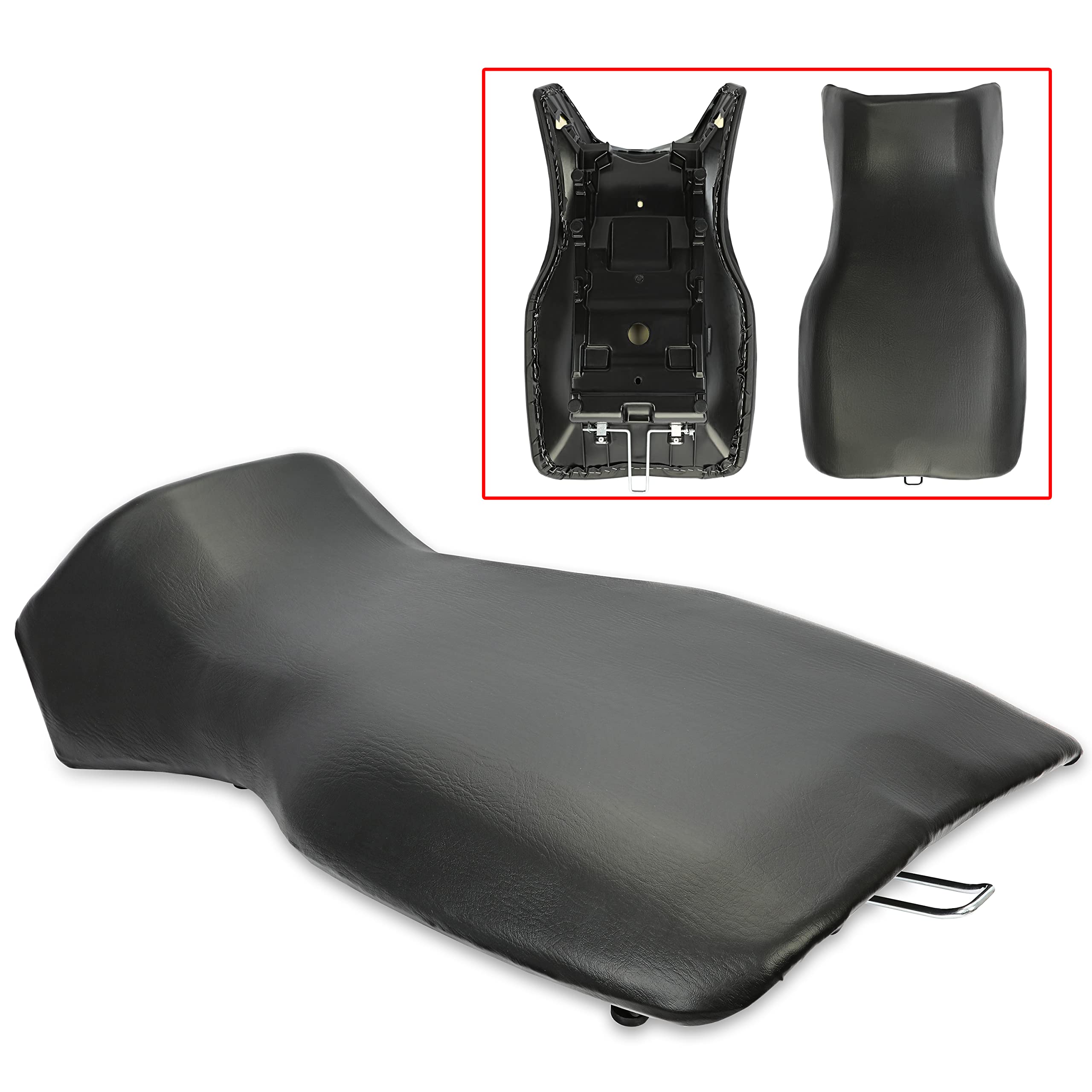 Kojem Atv Complete Seat Replacement Compatible With 2005-2014 Polaris Sportsman 400/450/ 500/600/ 700/800/ Hawkeye 400 Black Rep