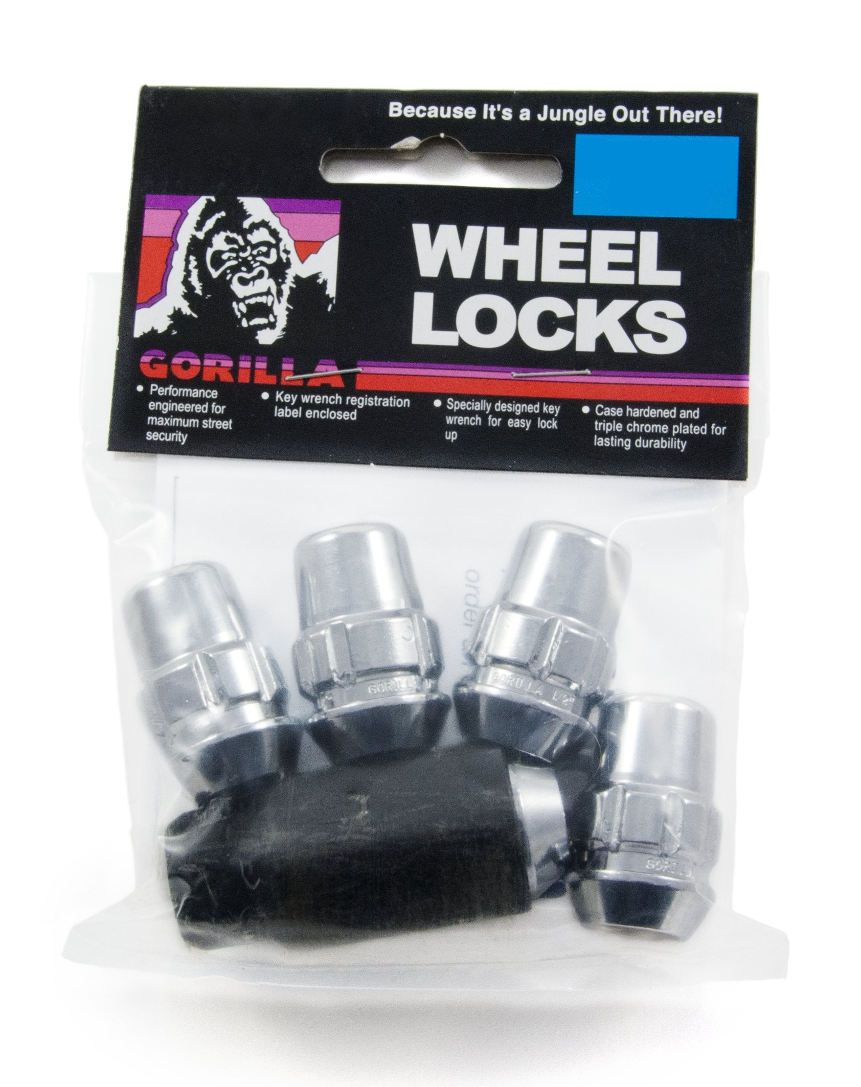Gorilla Automotive 71681NB5 Acorn Wheel Locks (1/2 Thread Size), Pack of 4