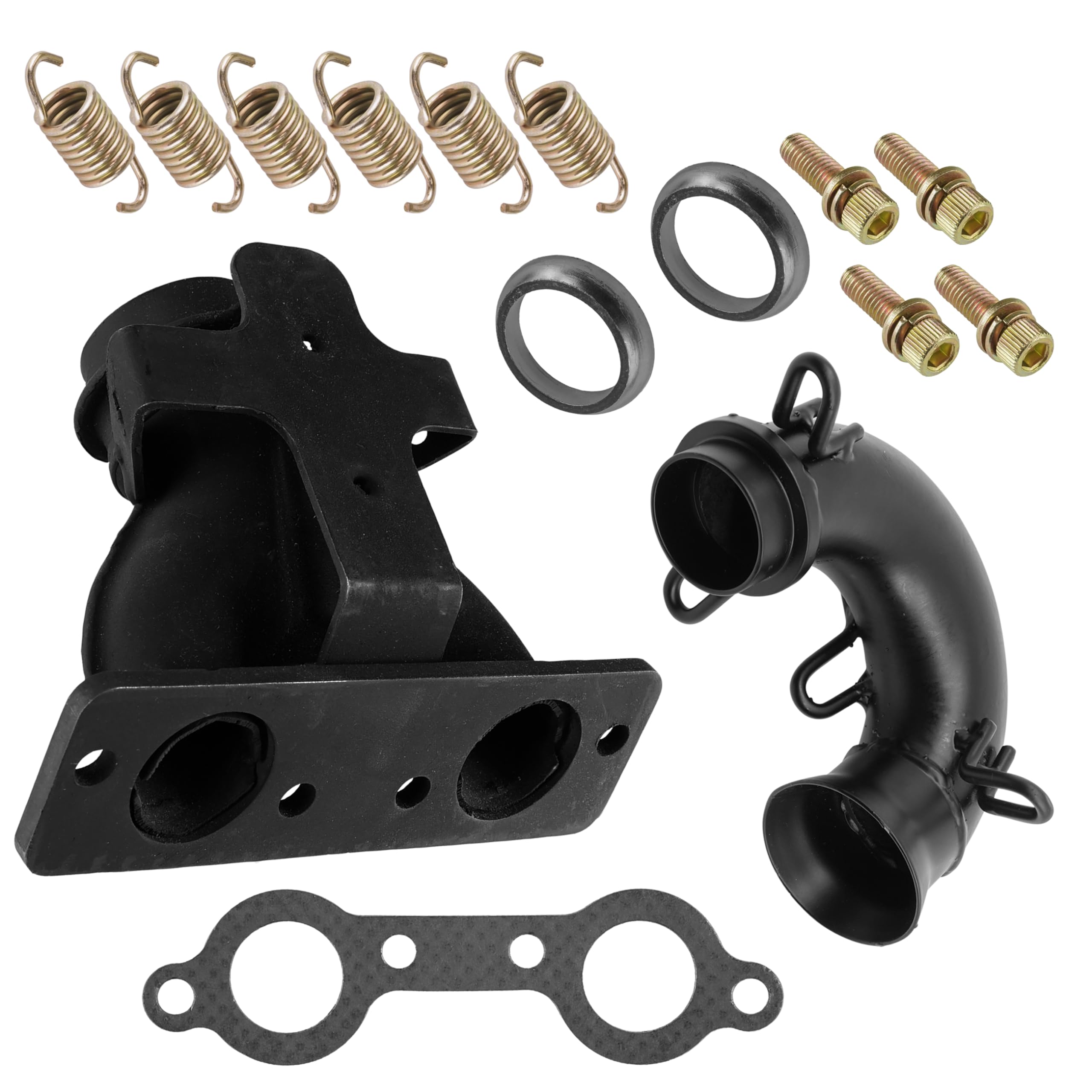 Caltric Exhaust Manifold and Elbow Pipe Kit Compatible with Polaris Ranger 800 2013-2014 / Ranger Crew 800 2012-2014