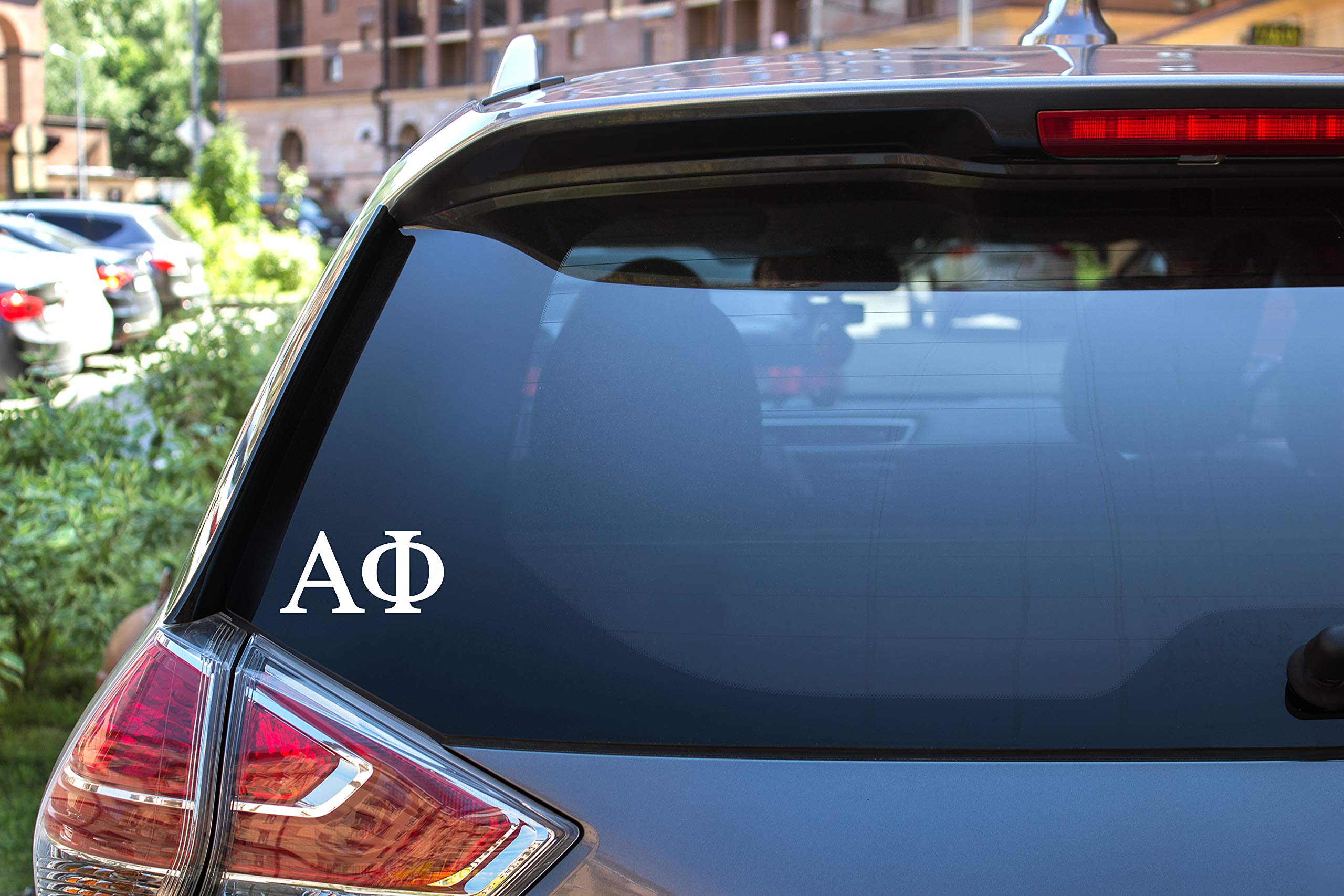 Pro-Graphx Alpha Phi Greek Sorority Sticker Decal, 2.5 Inches Tall, White