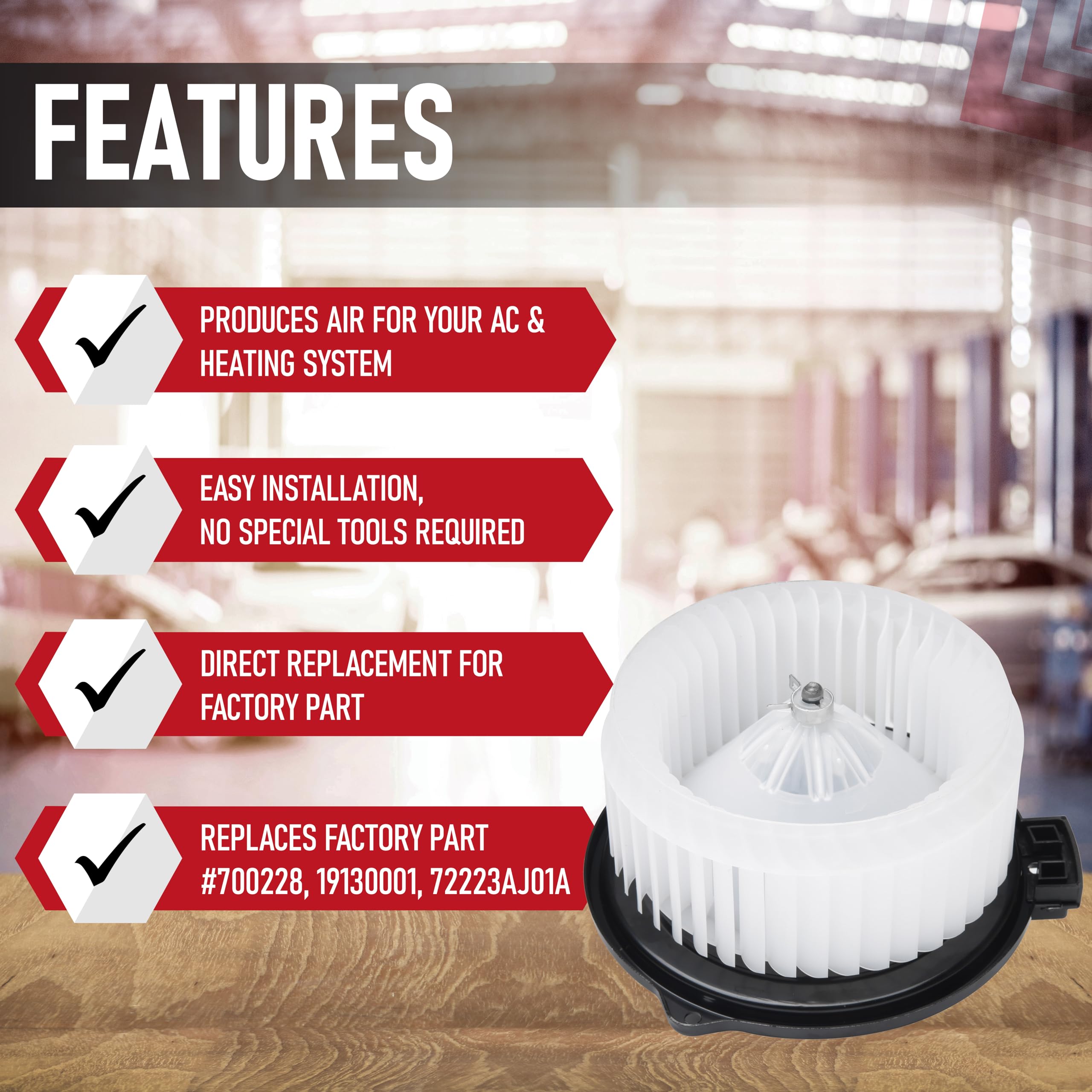 Hvac Heater Blower Motor With Fan Assembly By Aa Ignition - Compatible With Cadillac, Lexus, Subaru & Toyota - Cts, Srx, Sts, Rx