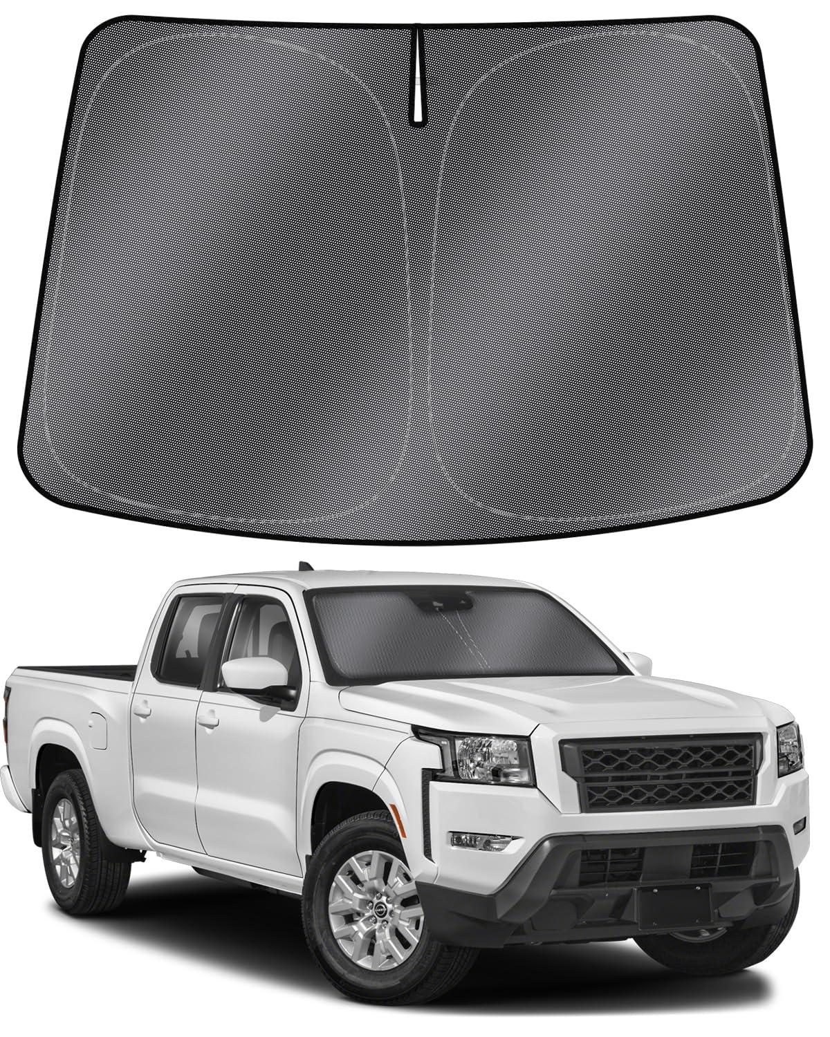 Mixsuper Liner Windshield Sun Shade For Nissan Frontier 2022-2025 Windshield Sunshades For Frontier Accessories Foldable Sun Vis
