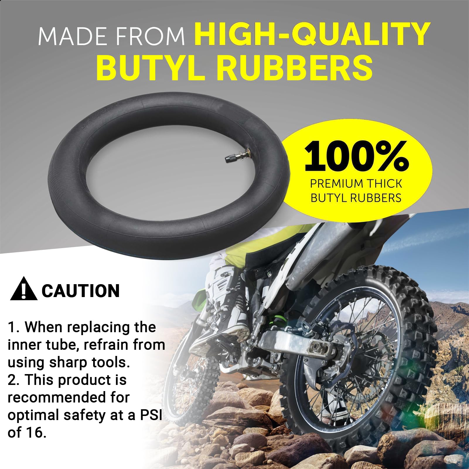 Ar-Pro (2-Pack) 2.50/2.75-10 Dirt Bike Replacement Inner Tubes Heavy Duty|Compatible With Honda Crf50 /Xr50, Razor Mx650 / Mx500, Suzuki Drz70 / Jr50, Yamaha Pw50