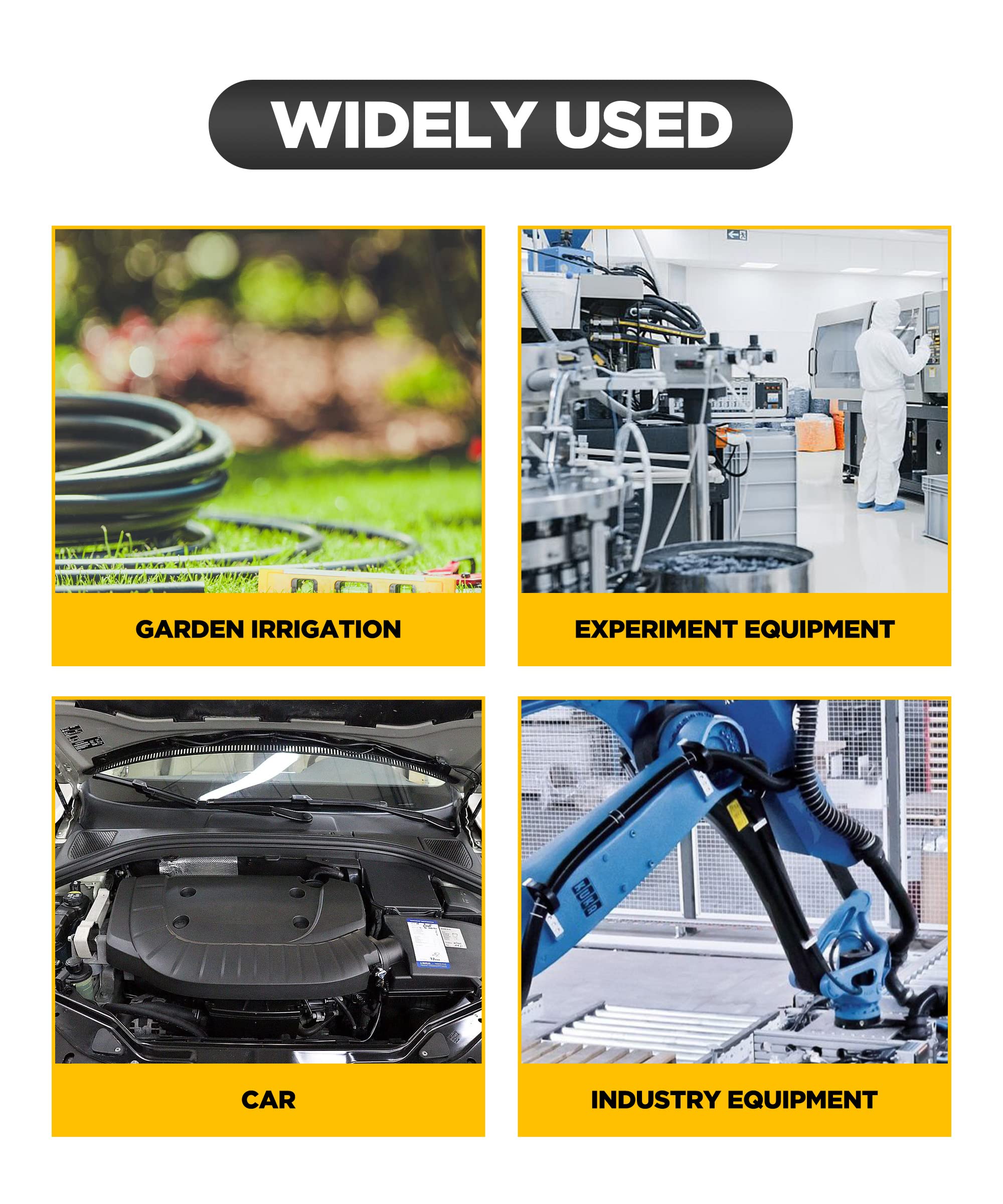 Aociska 10 Ft Silicone Vacuum Tubing,Universal High Performance Automotive Silicone Vacuum Tubing Hose Line,1/4'' Inner Diameter