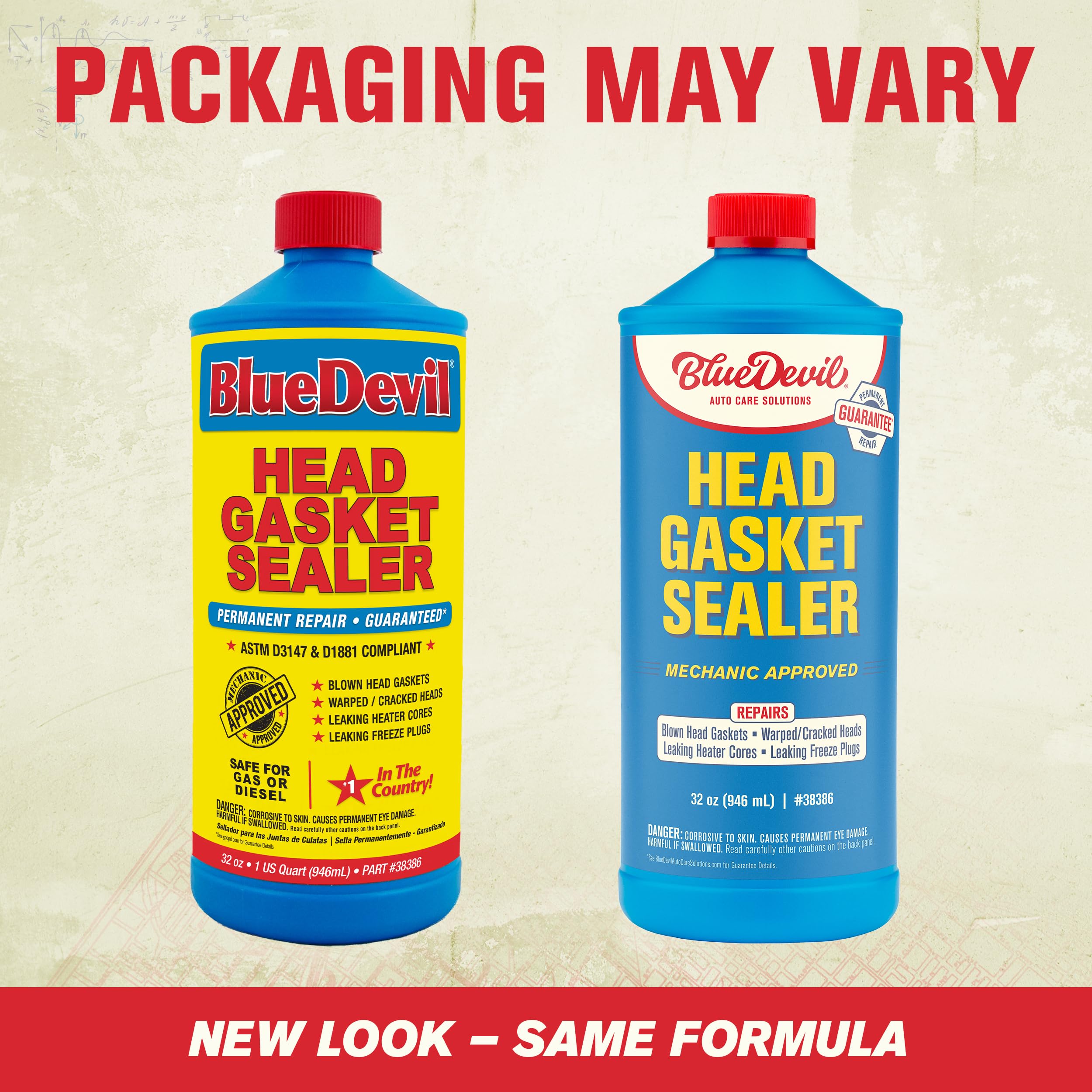Bluedevil Products 38386 Head Gasket Sealer - 1 Quart (Pack Of 6)