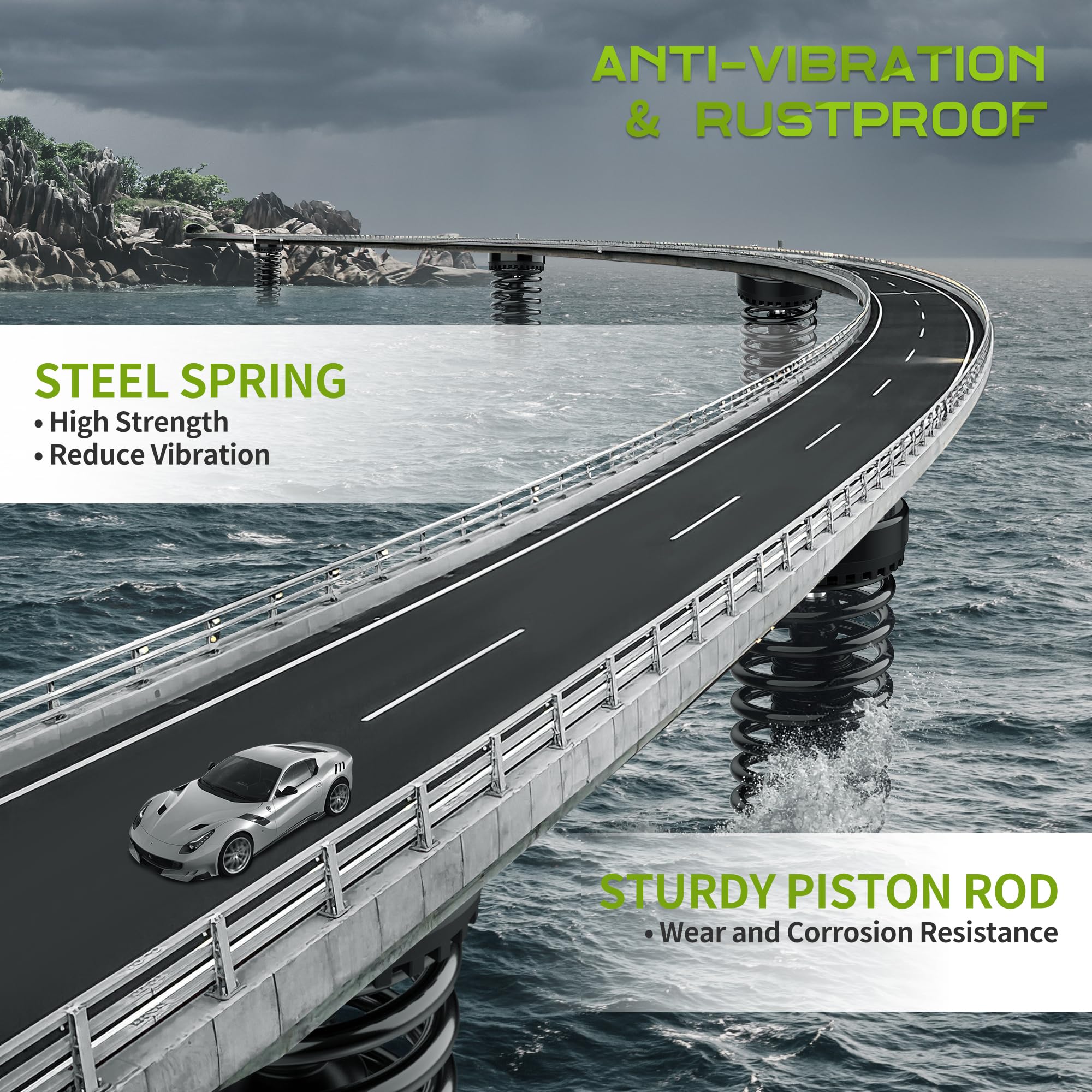 Autosaver88 Pair Front Complete Quick Struts Rear Shock Coil Spring Assembly Compatible With 2005 2006 2007 2008 2009 2010 Chrys